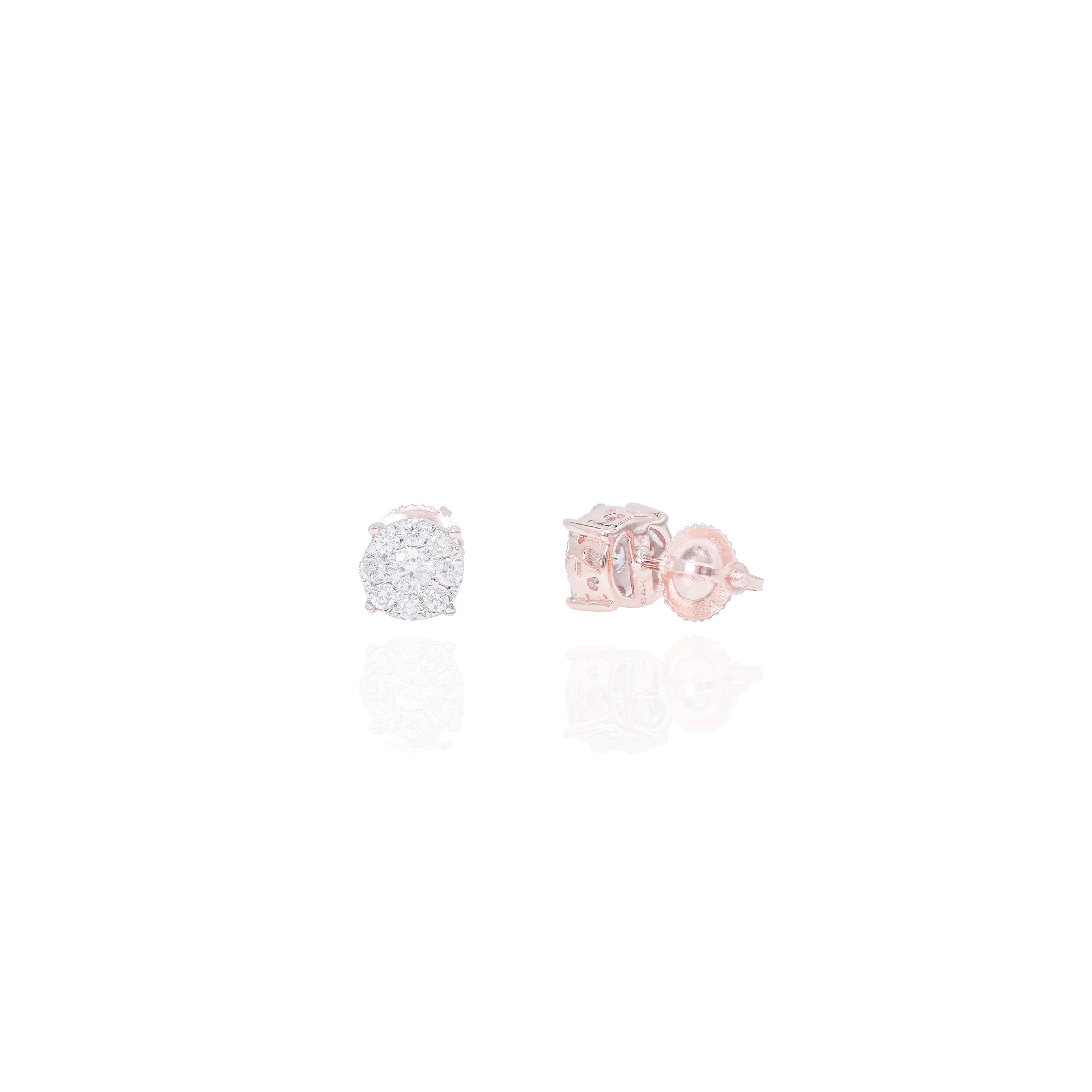Multiple Sizes Diamond Cluster Earrings