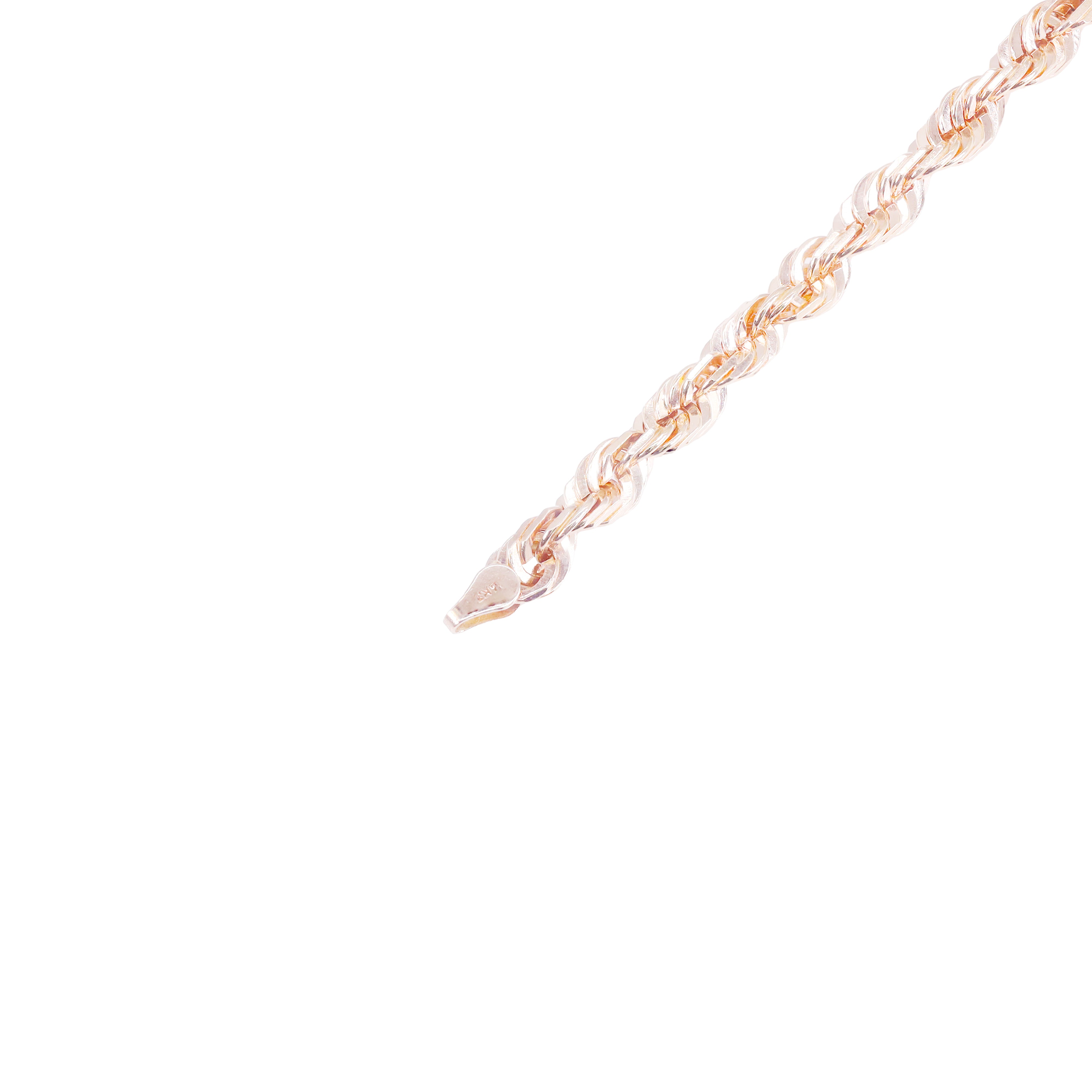 14KT Rose Gold Solid Rope Bracelet