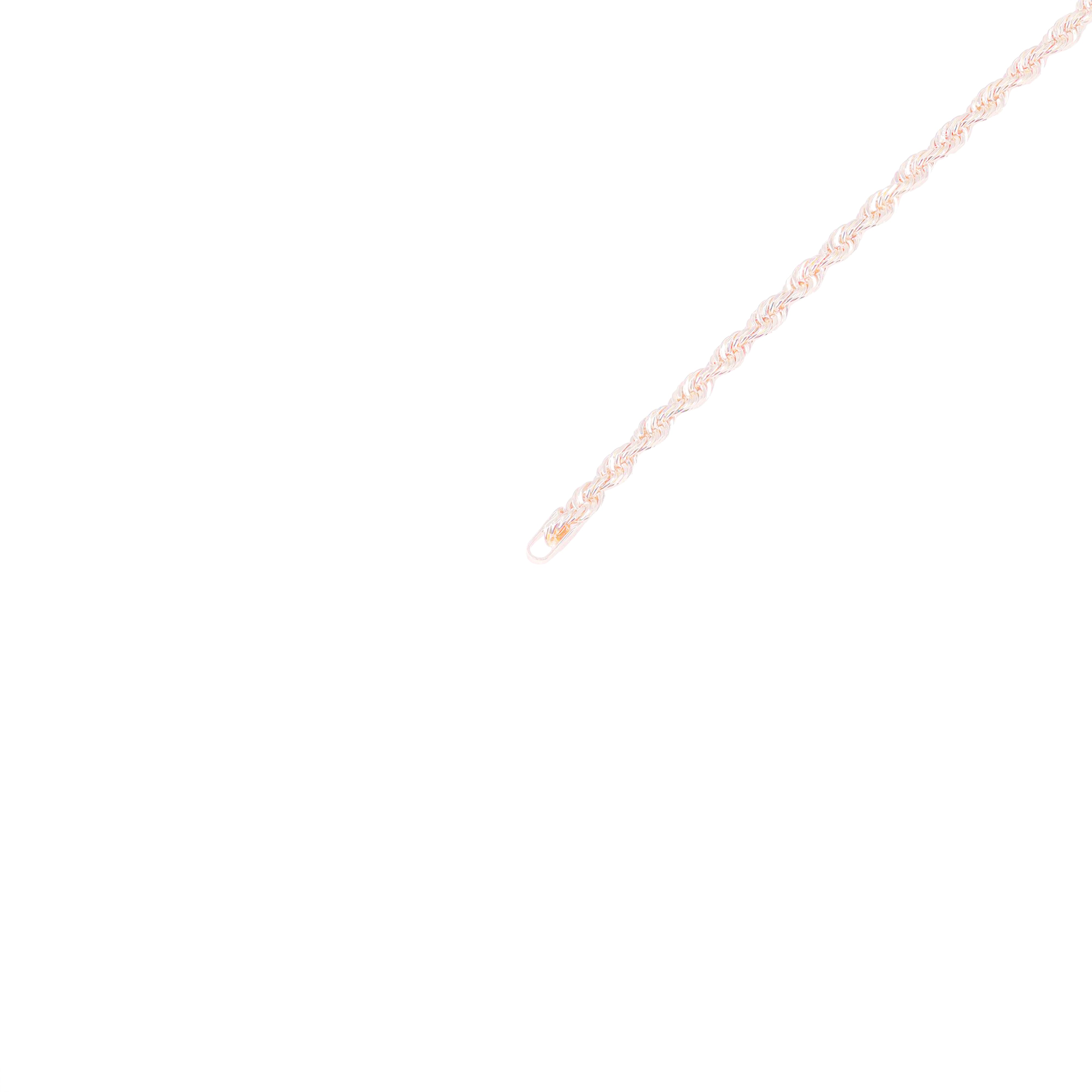 10KT Solid Rose Gold Rope Chain