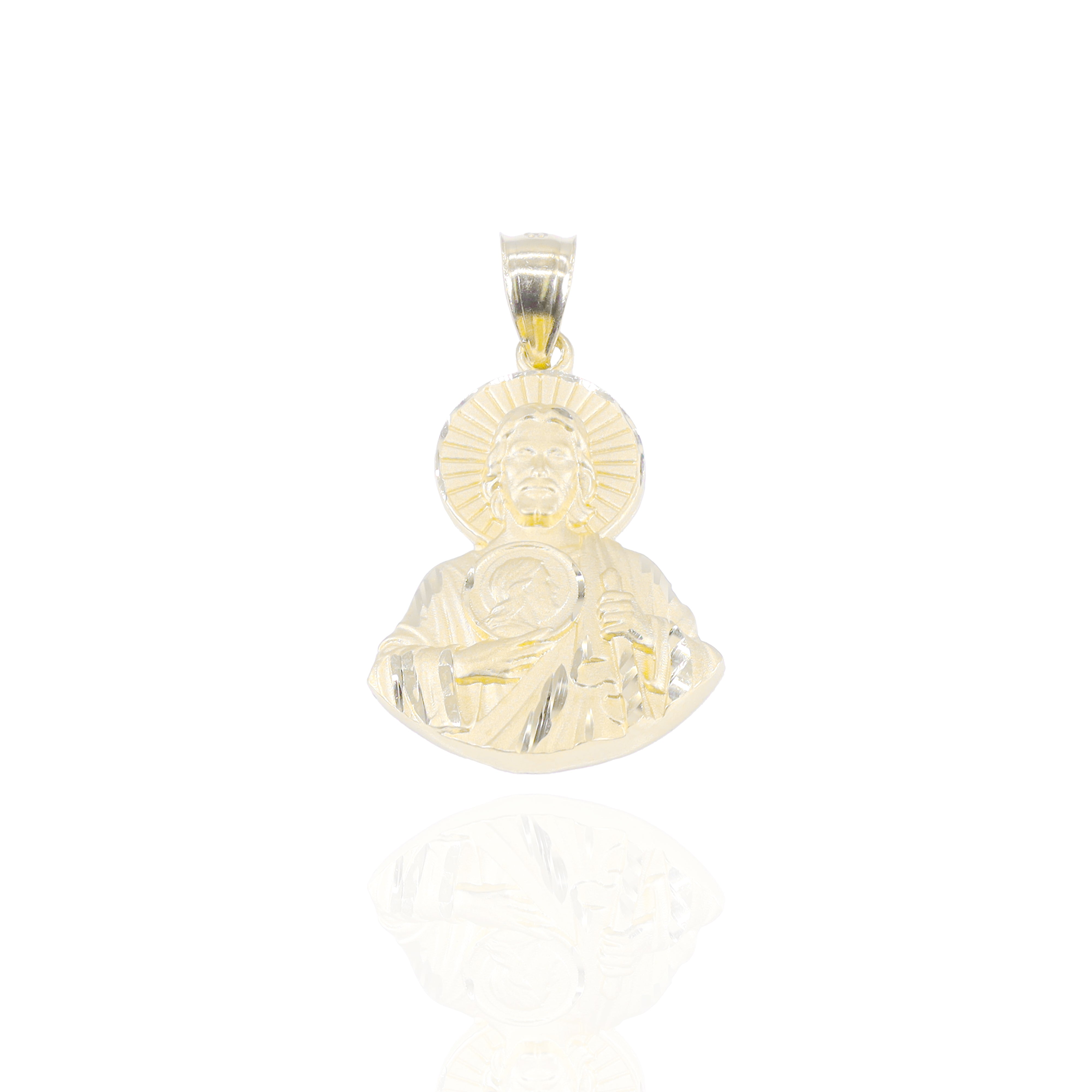 Saint Jude Mural Solid Gold Pendant