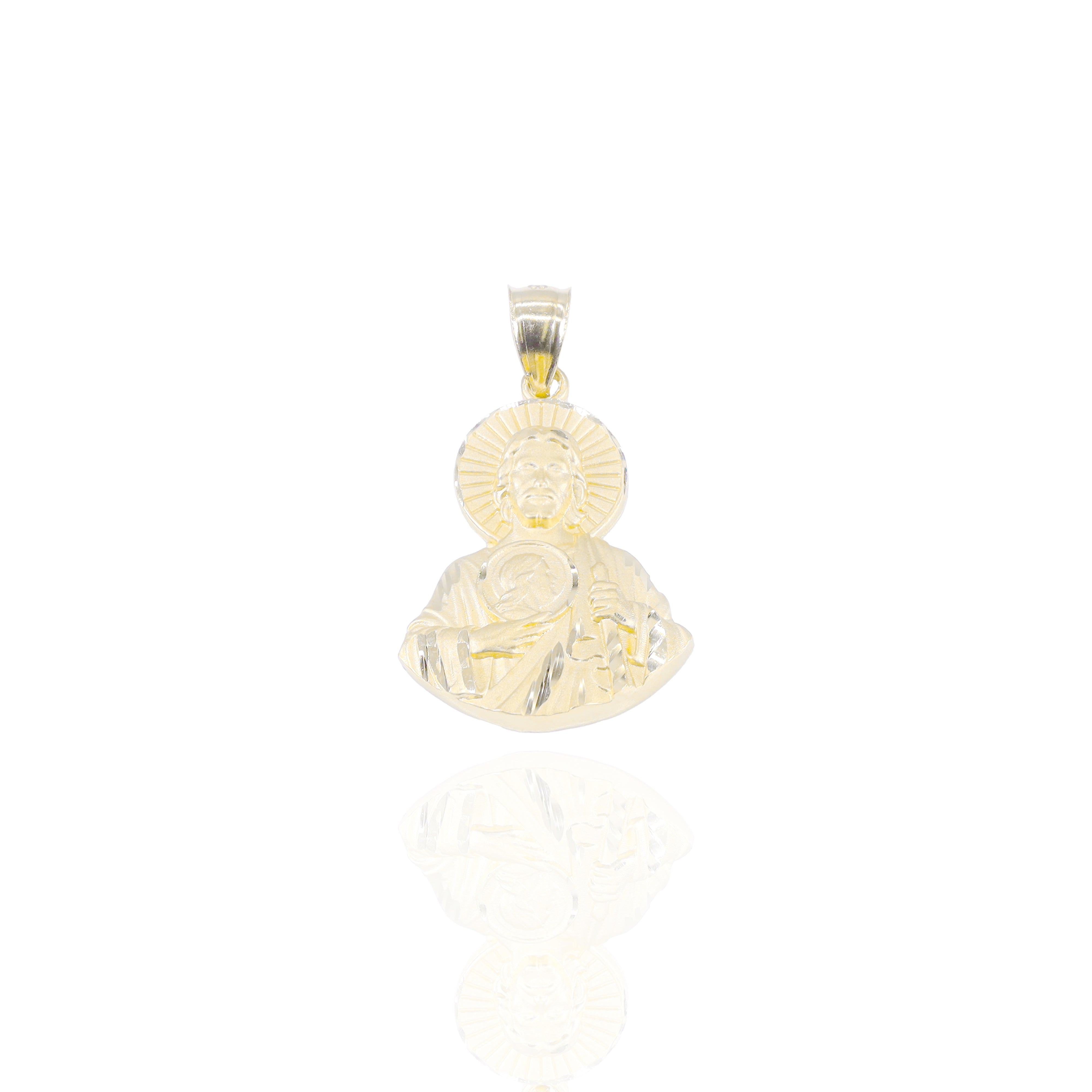 Saint Jude Mural Solid Gold Pendant