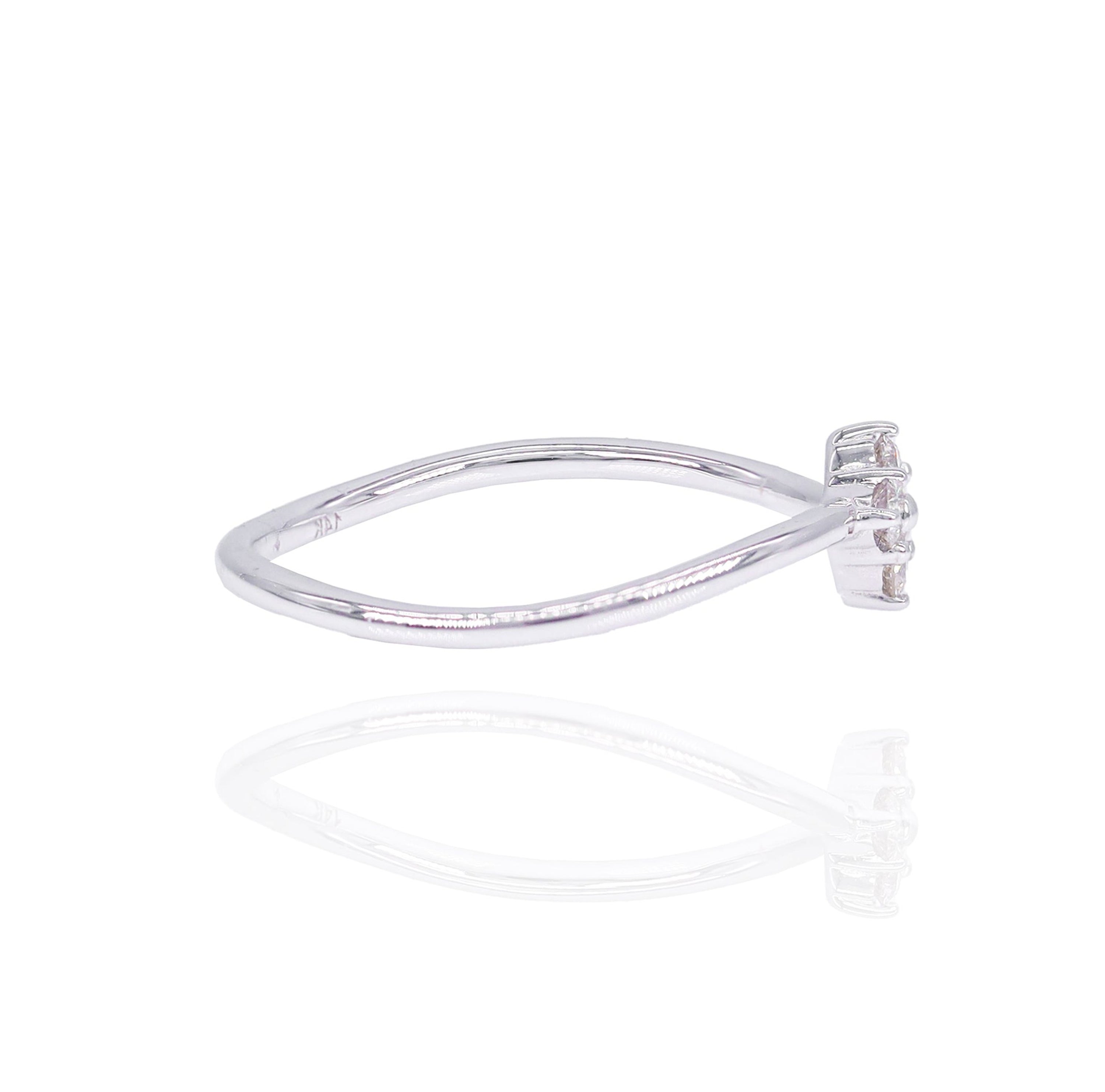 Clover Star Diamond Ring Band