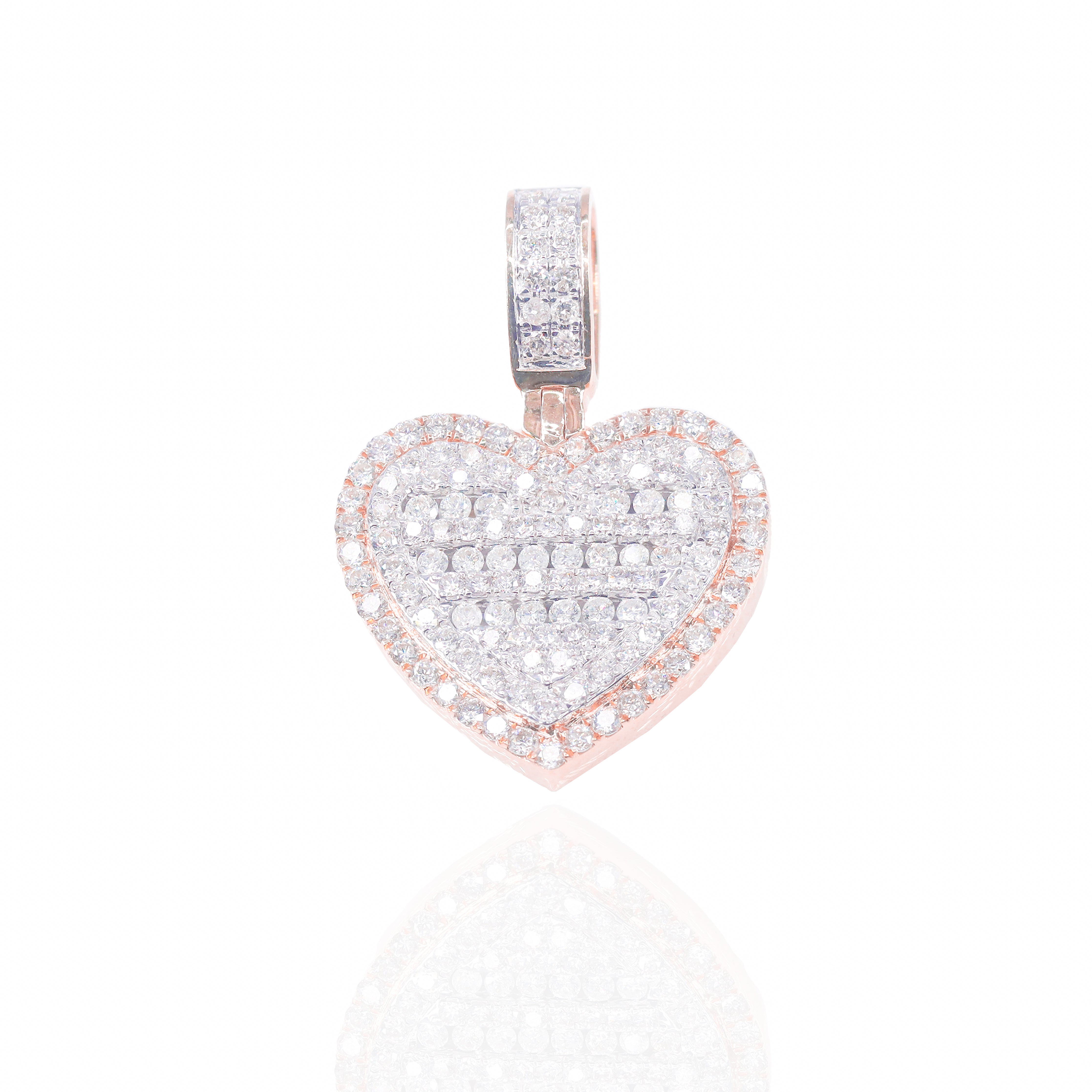 Layered Diamond Heart Pendant