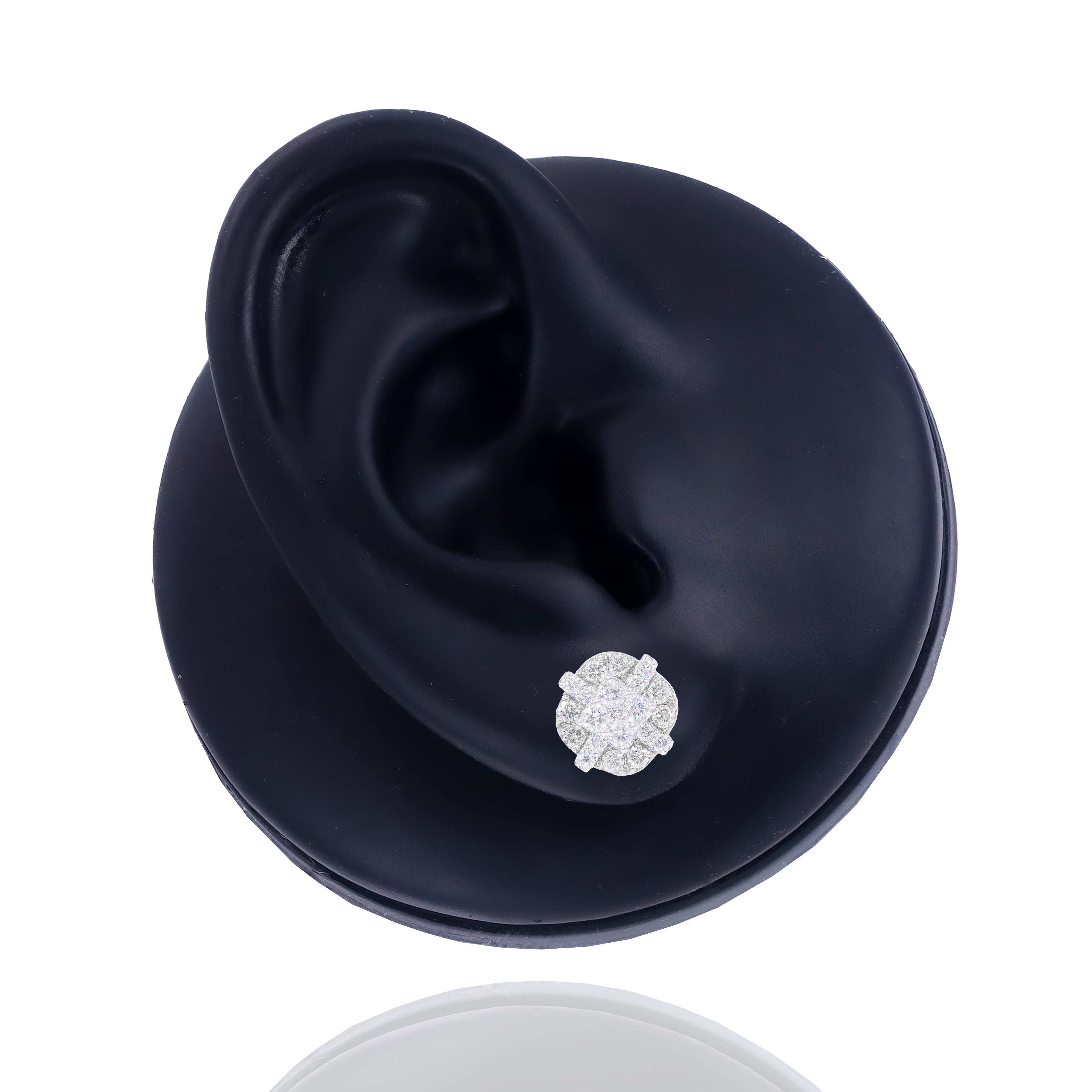 Sectioned Diamond Earrings
