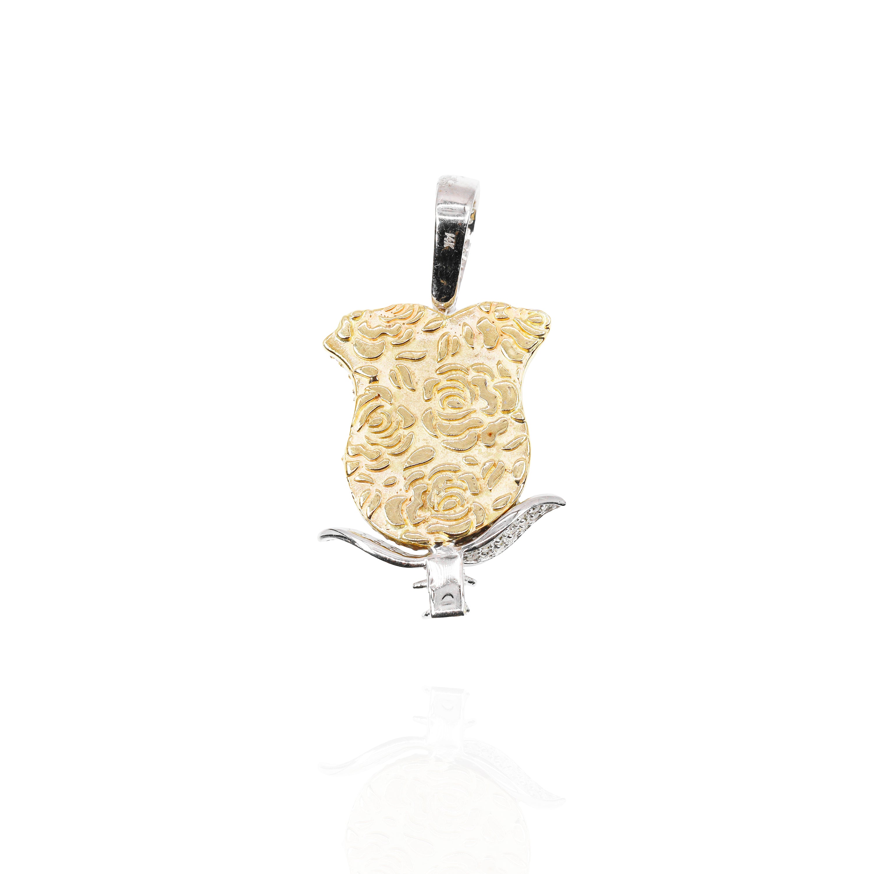 Rose Flower Diamond Pendant