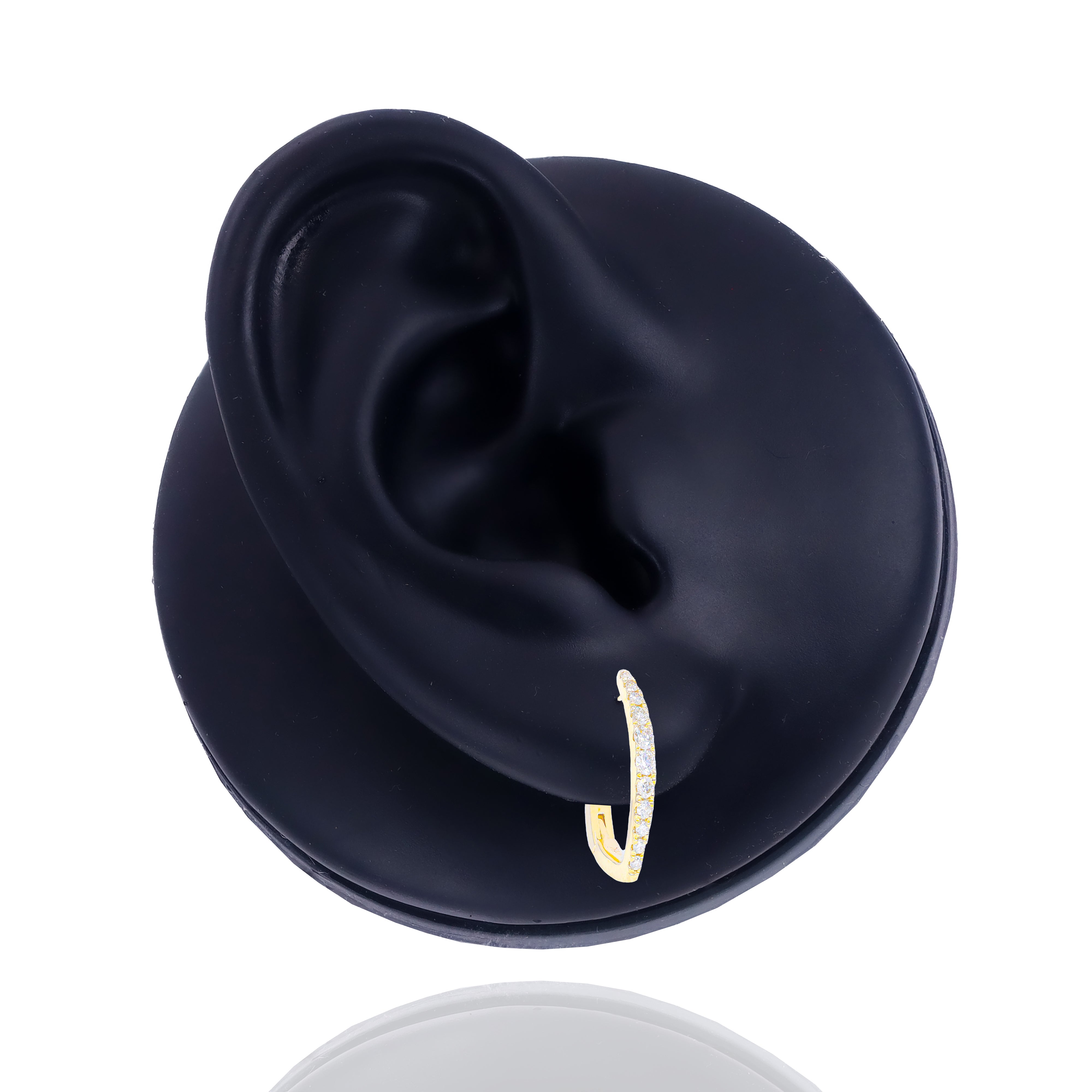 Curved Diamond Earrings