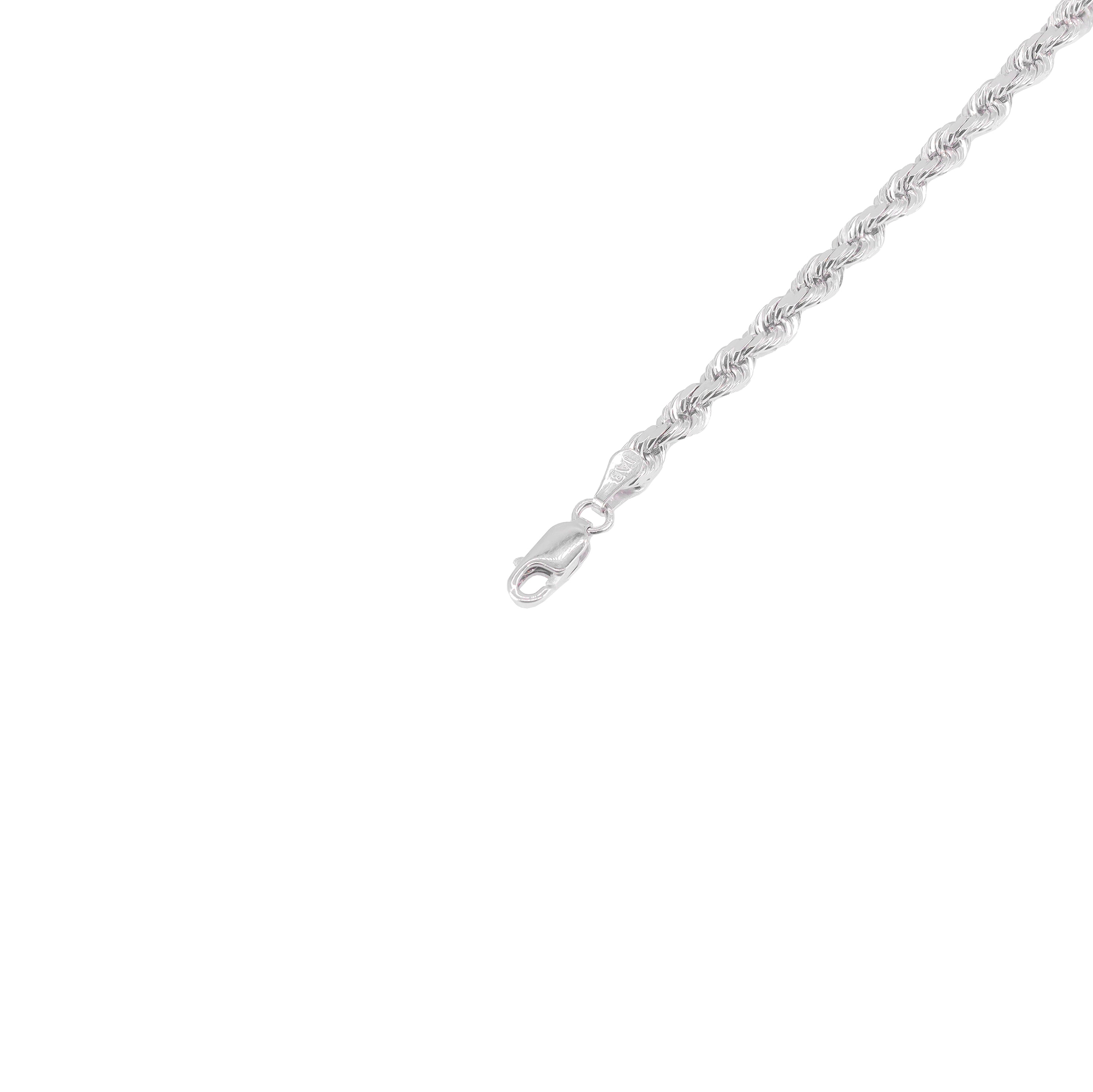 10KT Solid Gold Rope White Gold Chain