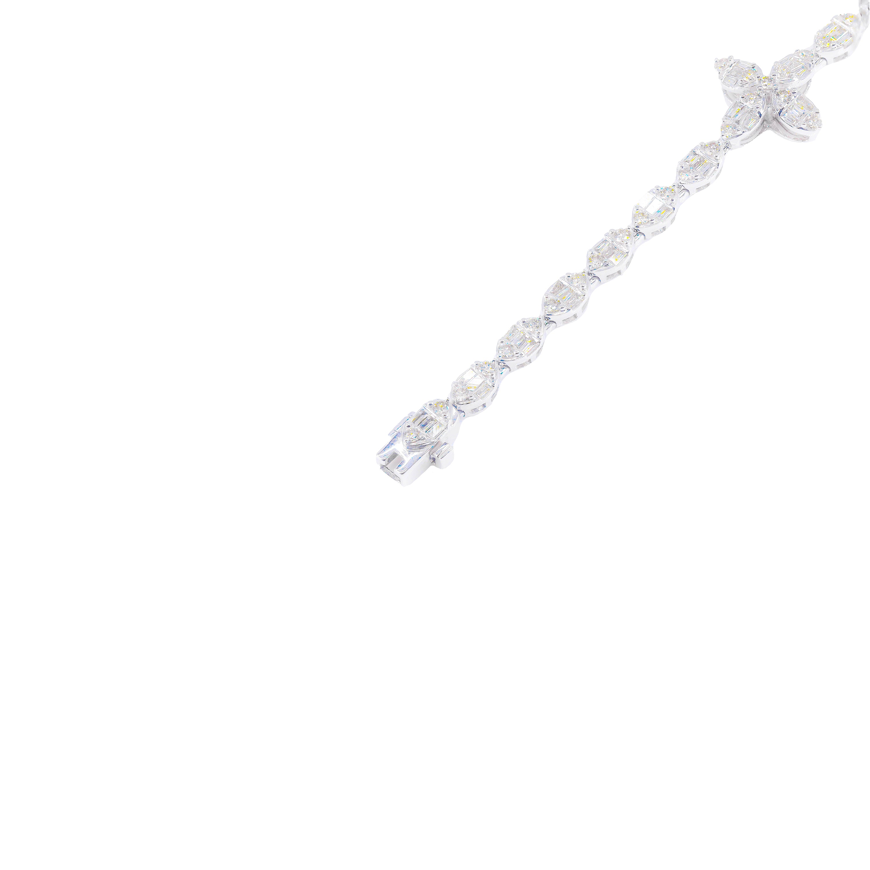 Flower Chandelier Set Diamond Bracelet