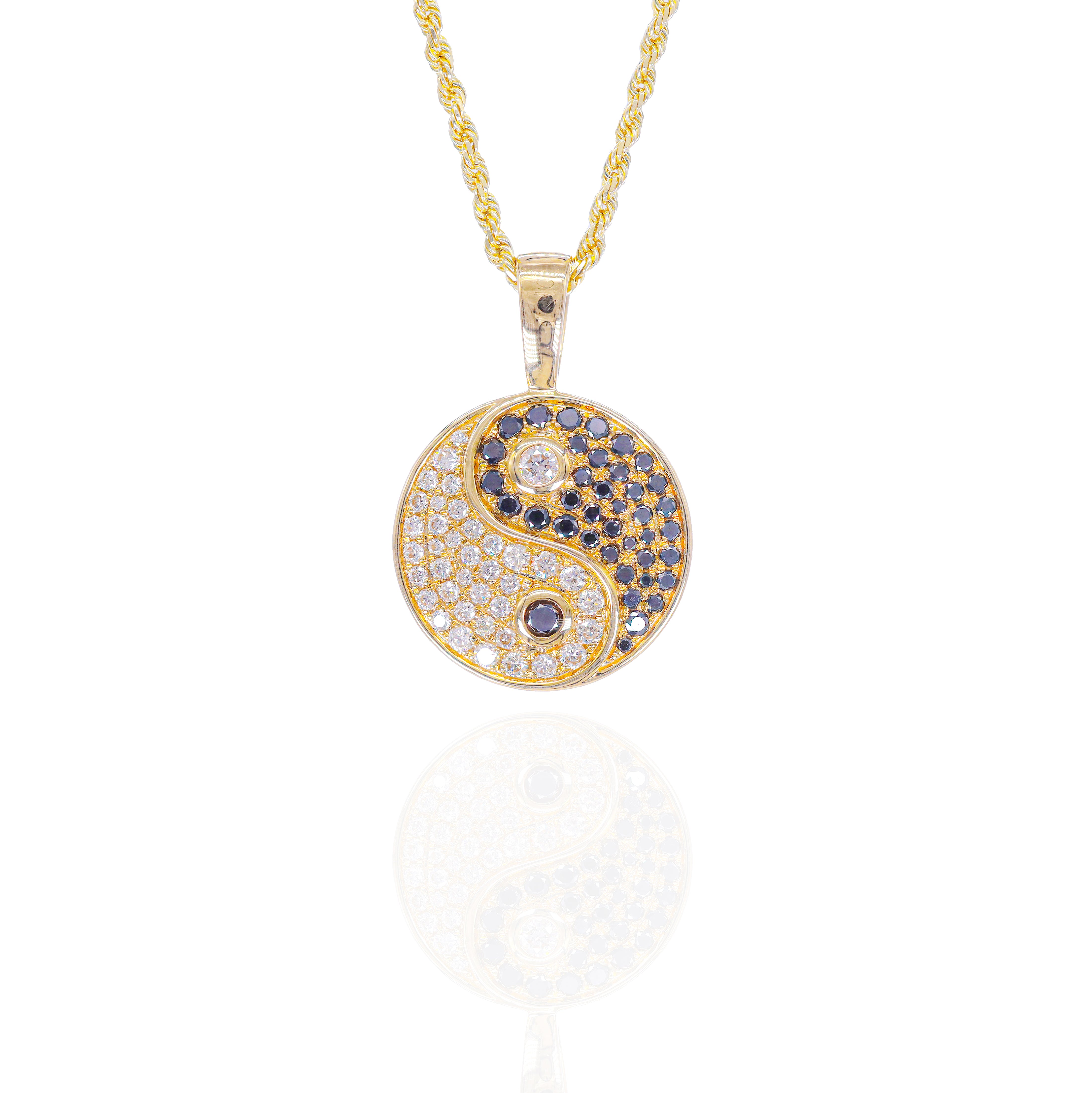 Diamond Yin & Yang Charm Pendant