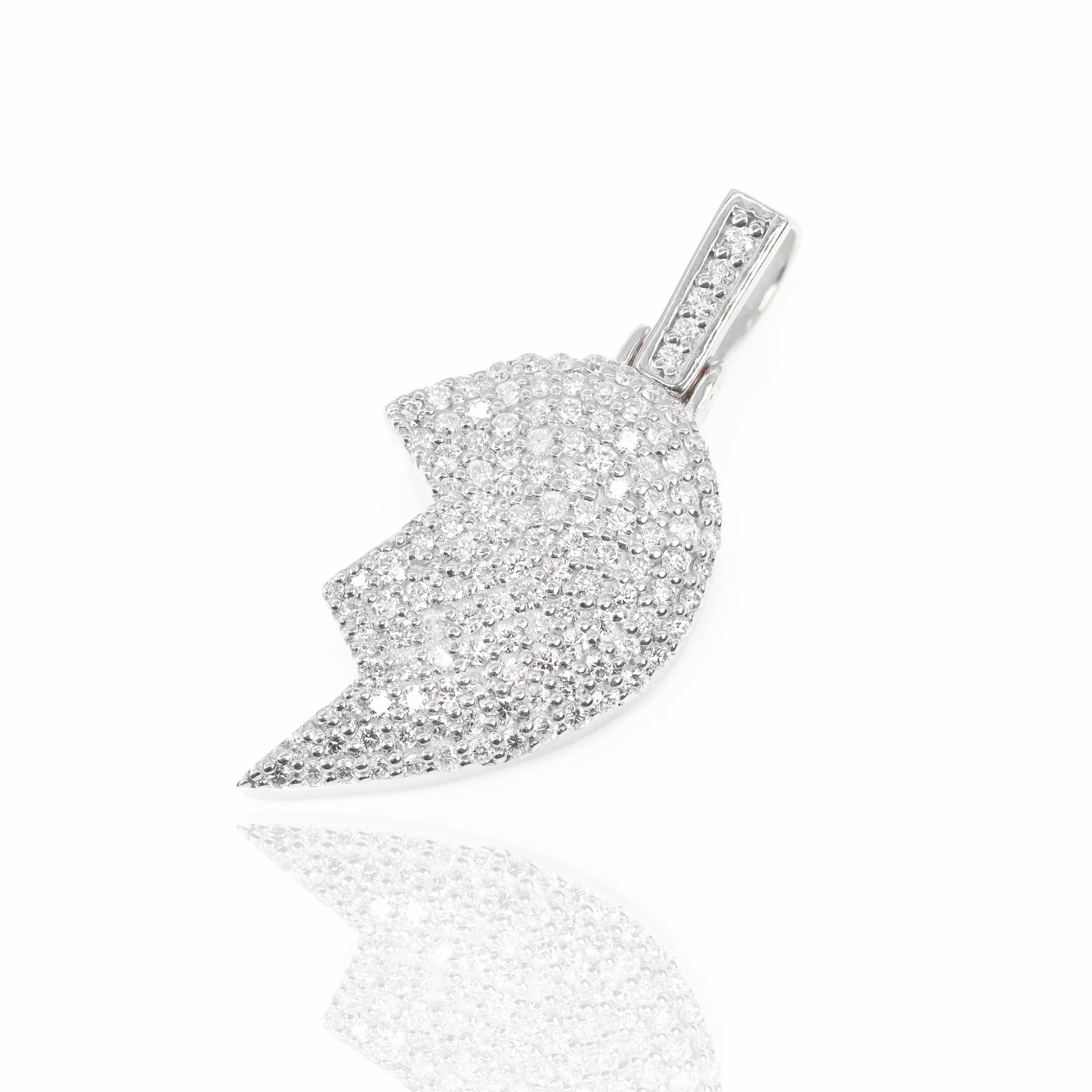 Half Broken Heart Diamond Pendant
