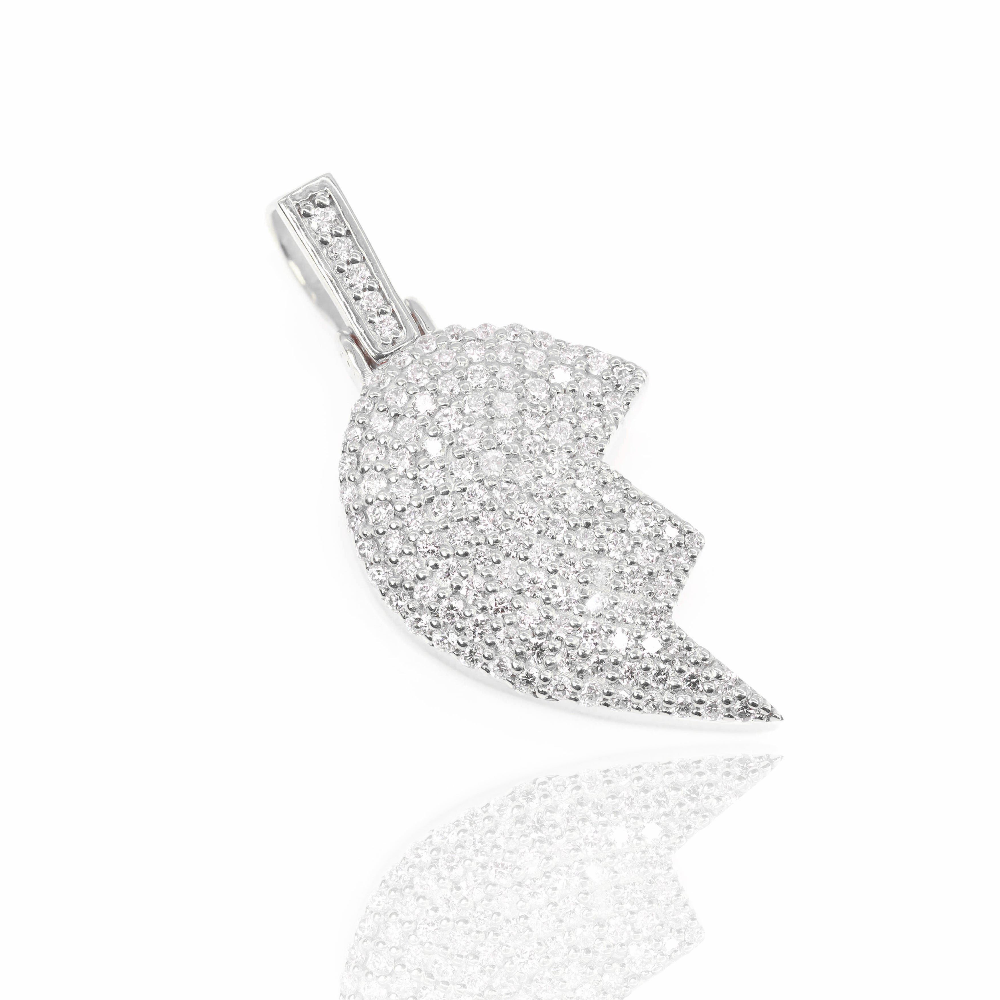 Half Broken Heart Diamond Pendant