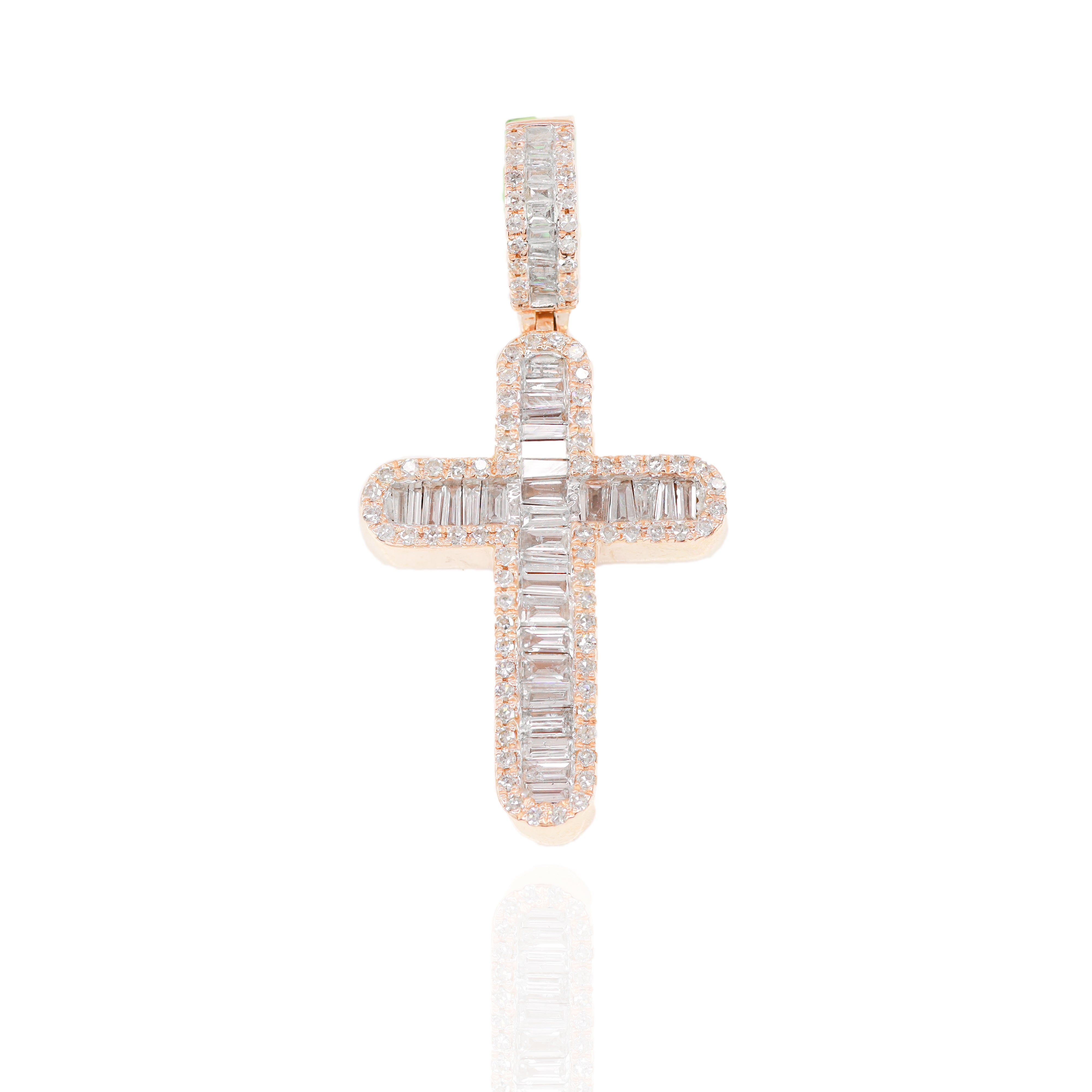 Baguette Cross With Round Borders