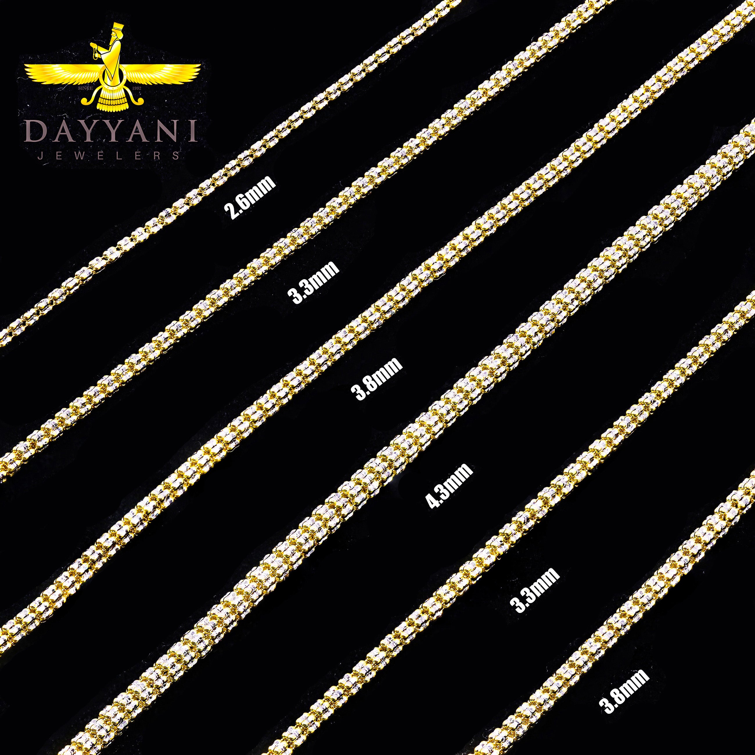 14KT Two-Tone Yellow Gold ICE Gold Chain