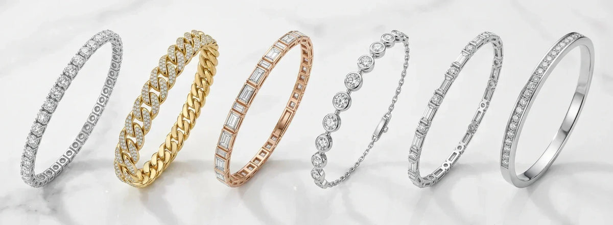 Diamond Bracelet Types: Tennis, Cuban, Baguette & More