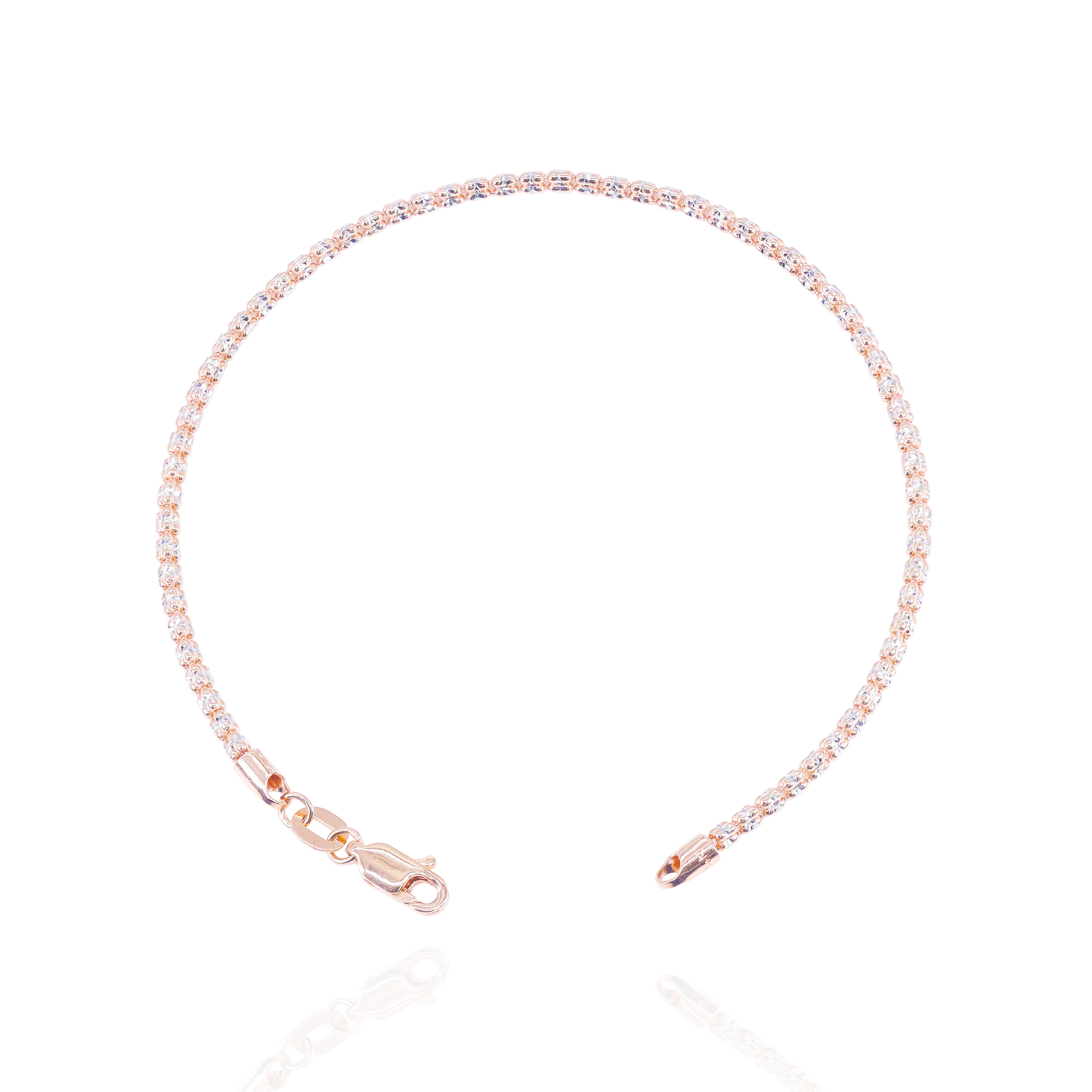 14KT Two-Tone Rose Gold ICE Gold Bracelet