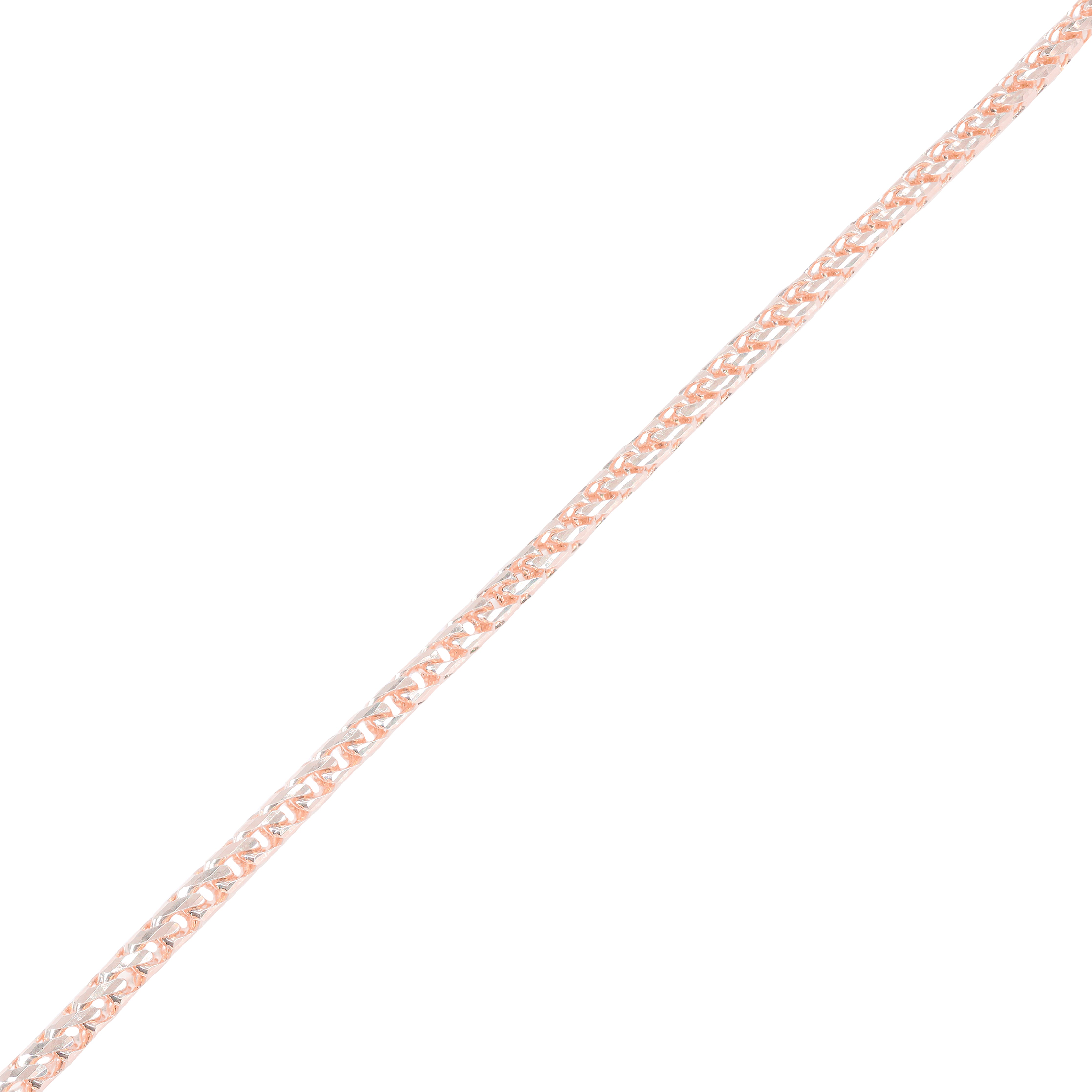 14KT Rose Gold Solid Rounded Franco Gold Bracelet