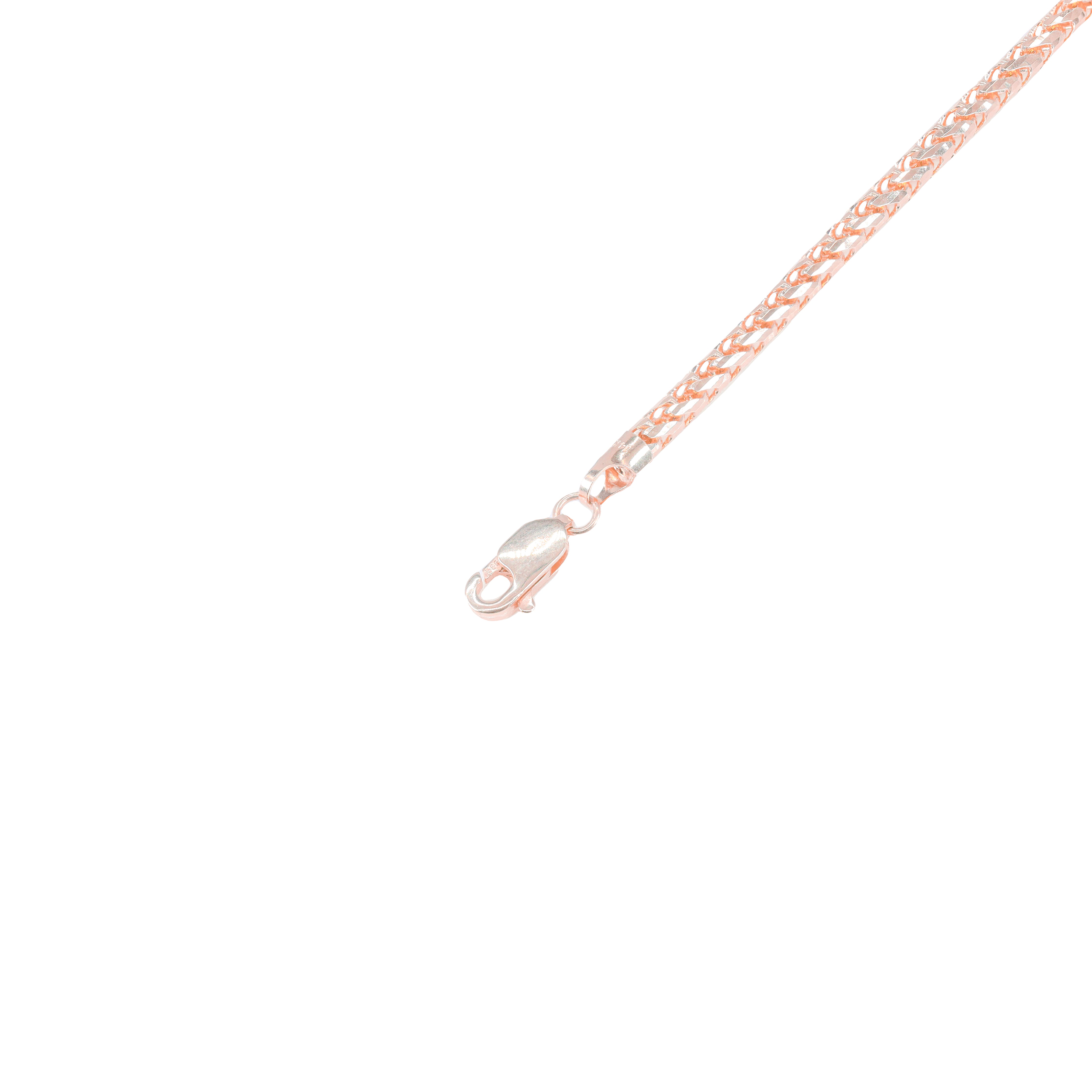 14KT Rose Gold Solid Rounded Franco Gold Bracelet