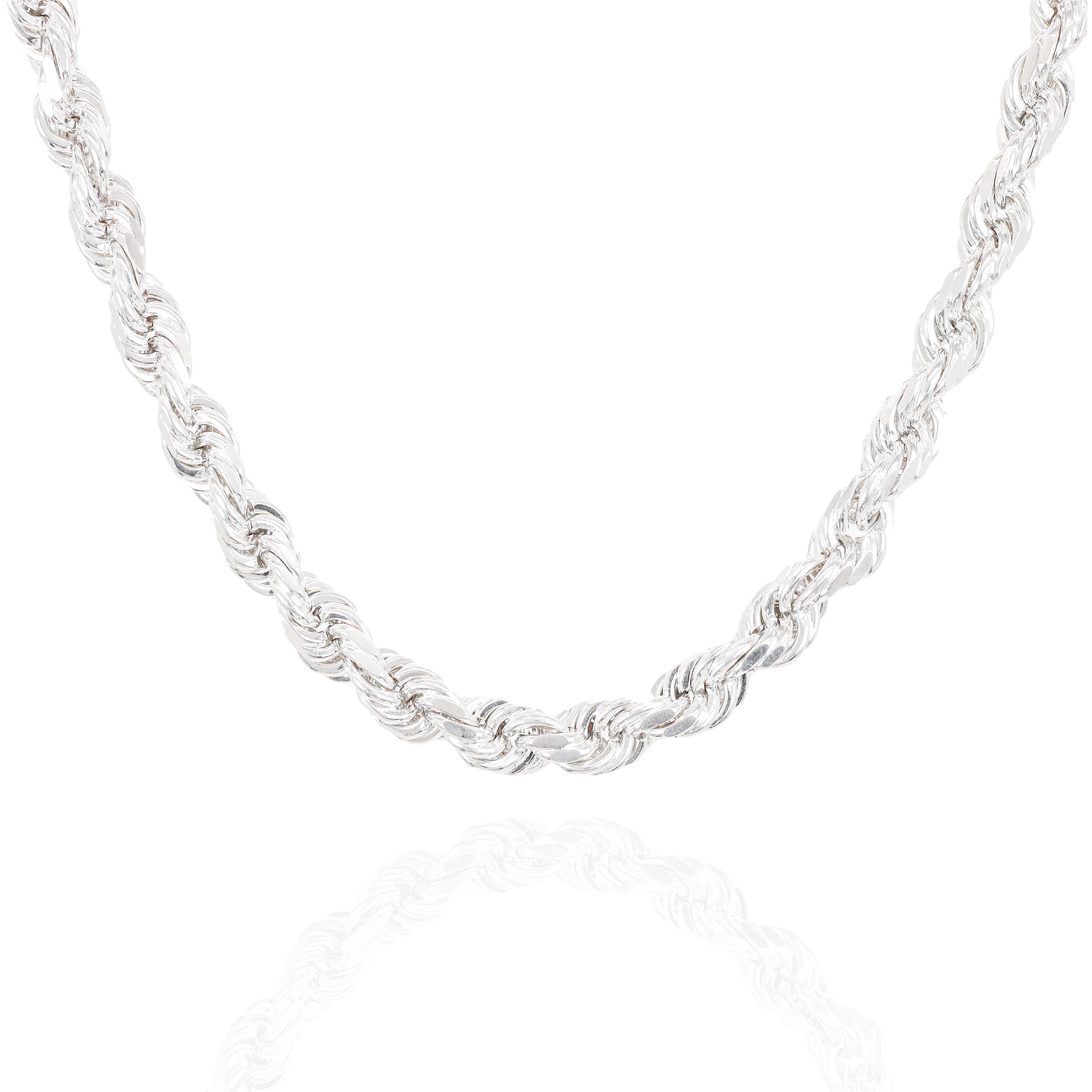 14KT Solid Rope White Gold Chain
