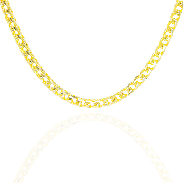 14KT Solid Rounded Franco Yellow Gold Chain image