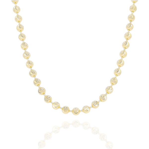 14KT Solid Moon Cut Yellow Gold Chain image