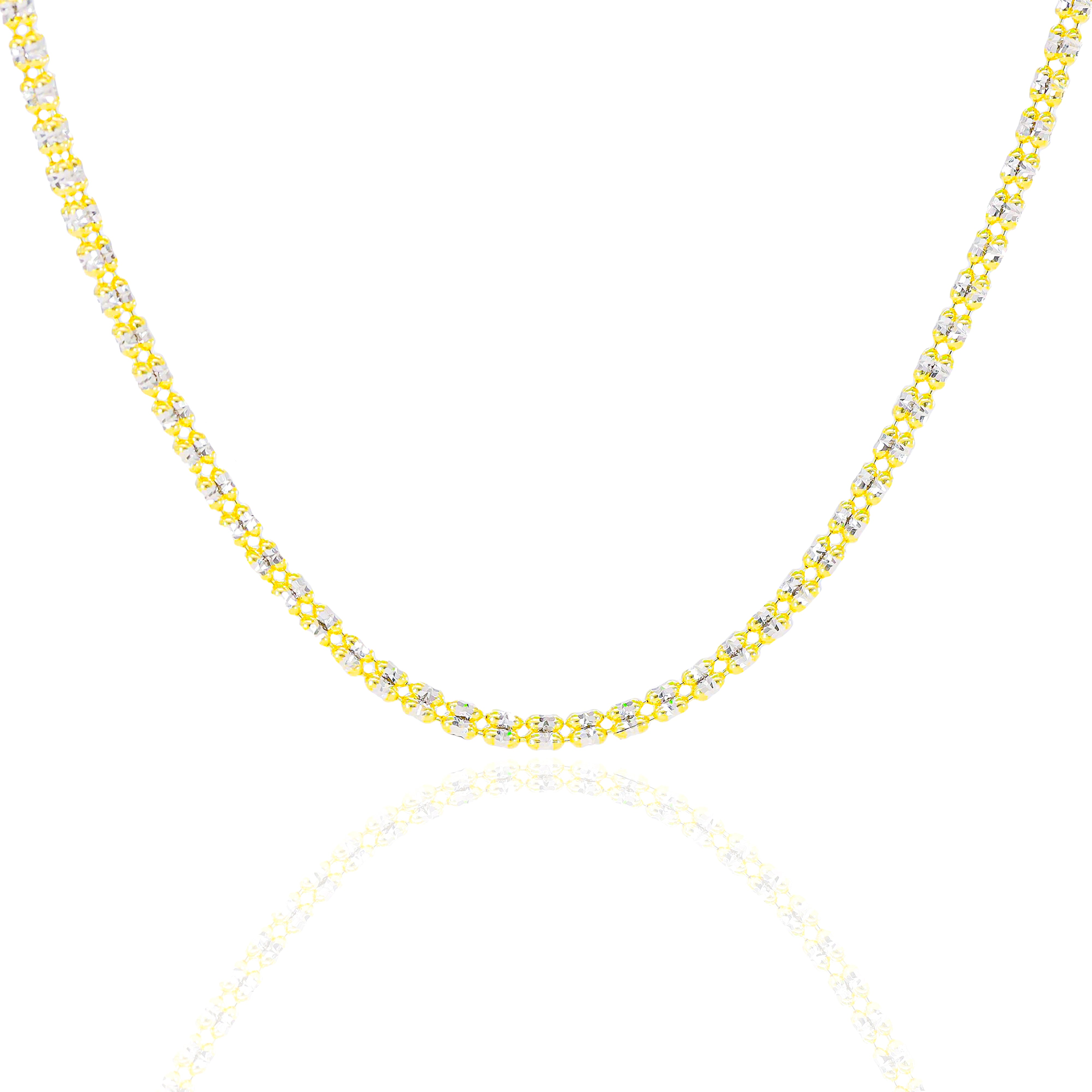 10KT Two-Tone Gold ICE Gold Chain