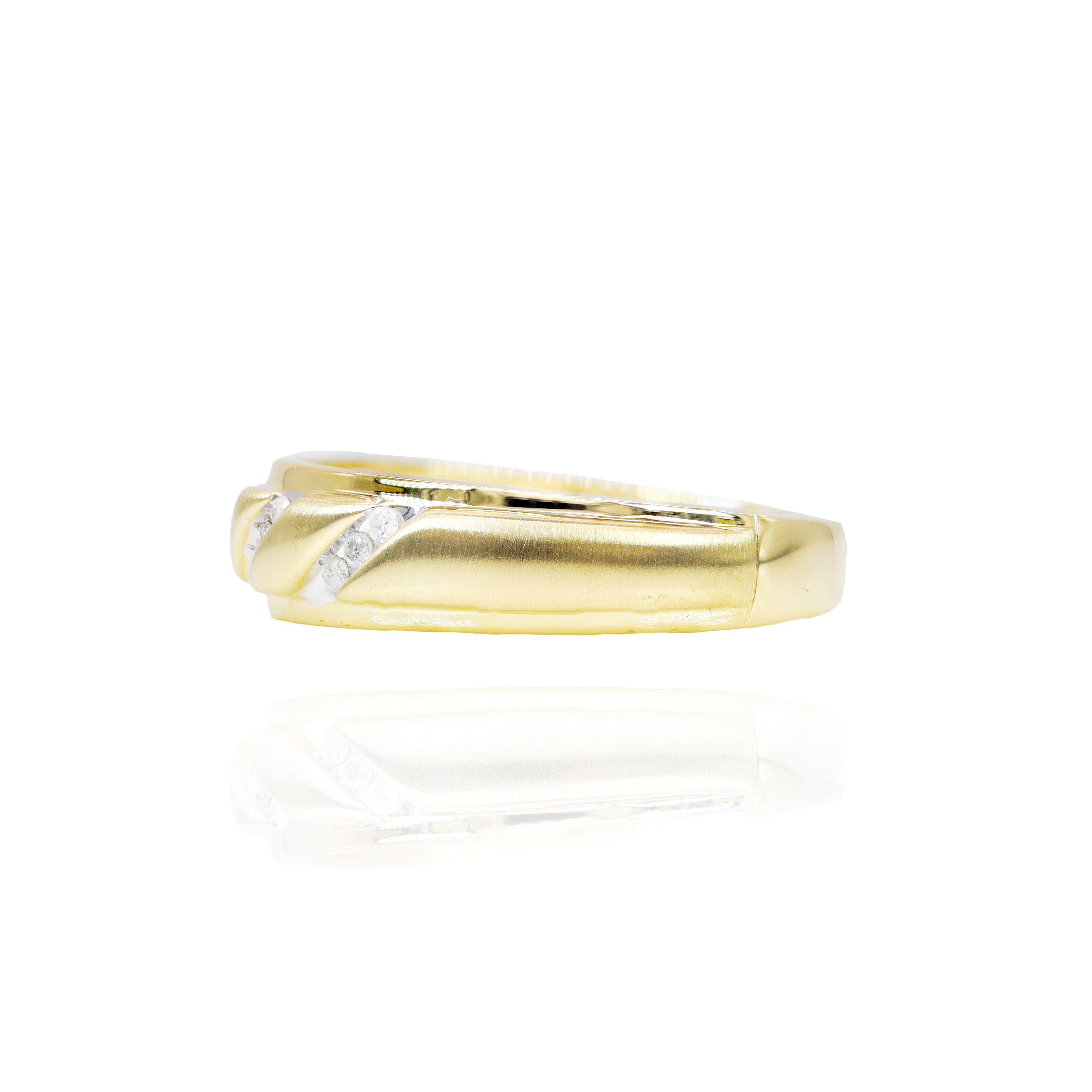 3 Row Cross Diamond Band