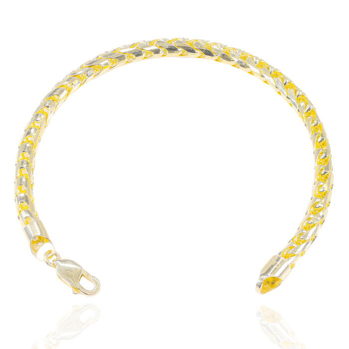 14KT Yellow Gold Solid Rounded Franco Gold Bracelet image
