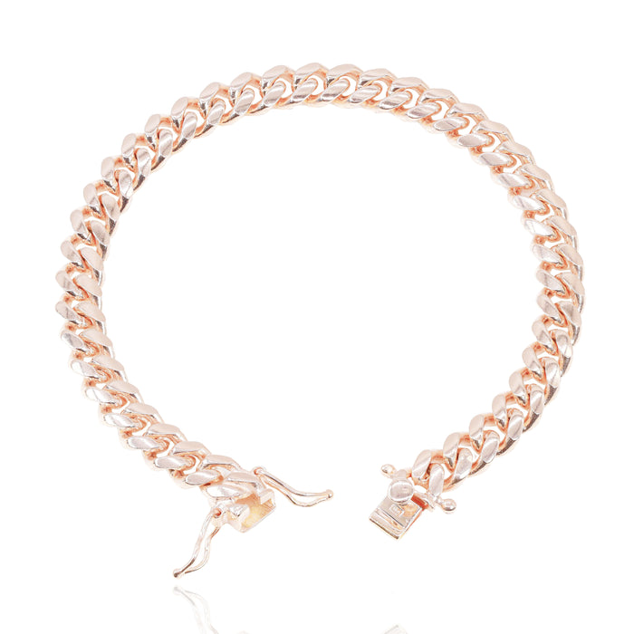 14KT Rose Gold Solid Miami Cuban Link Bracelet image