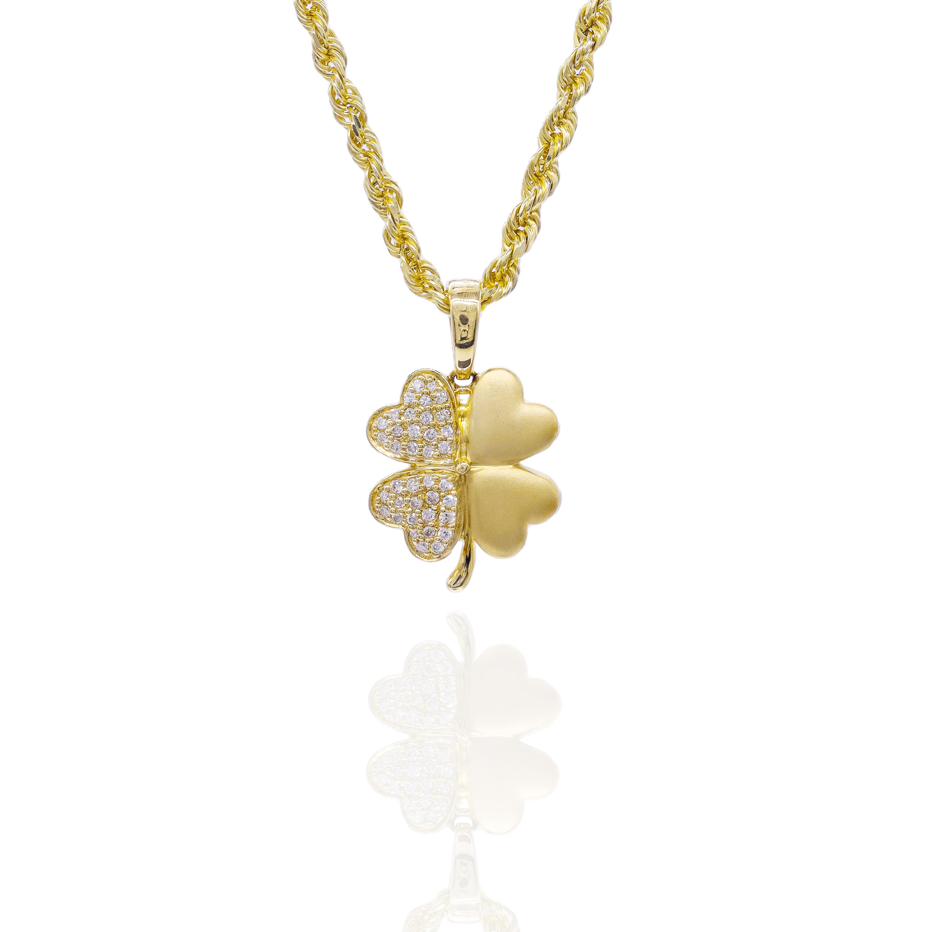 Diamond Clover Pendant Charm