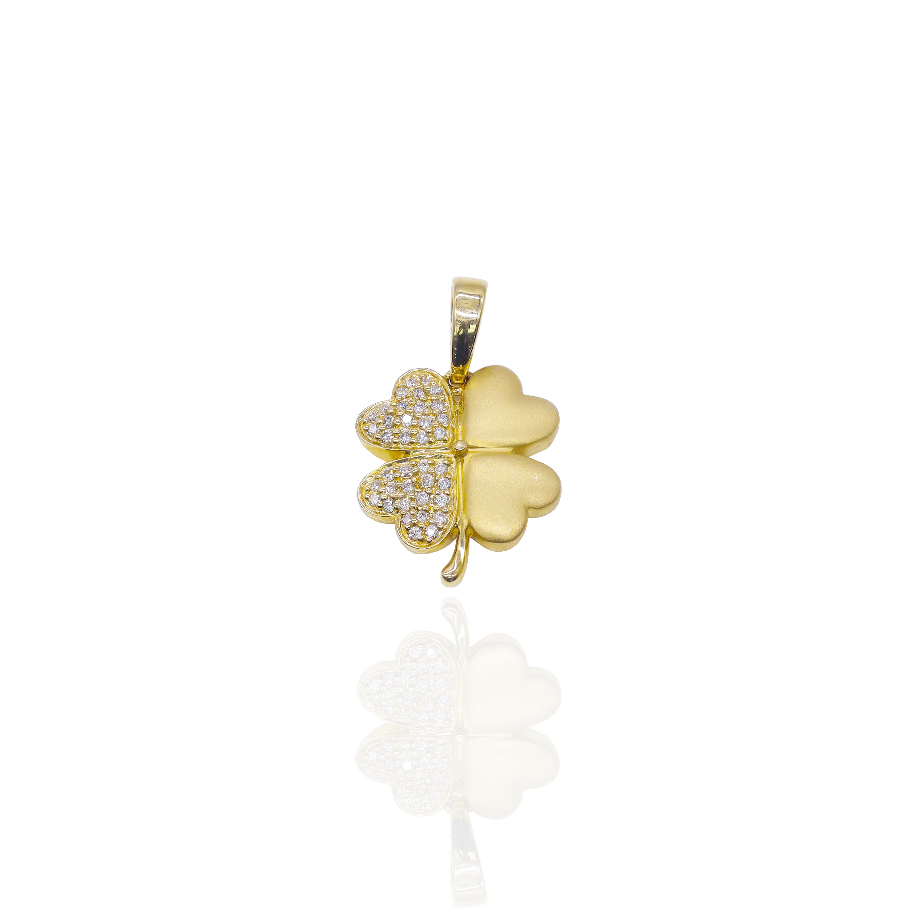 Diamond Clover Pendant Charm