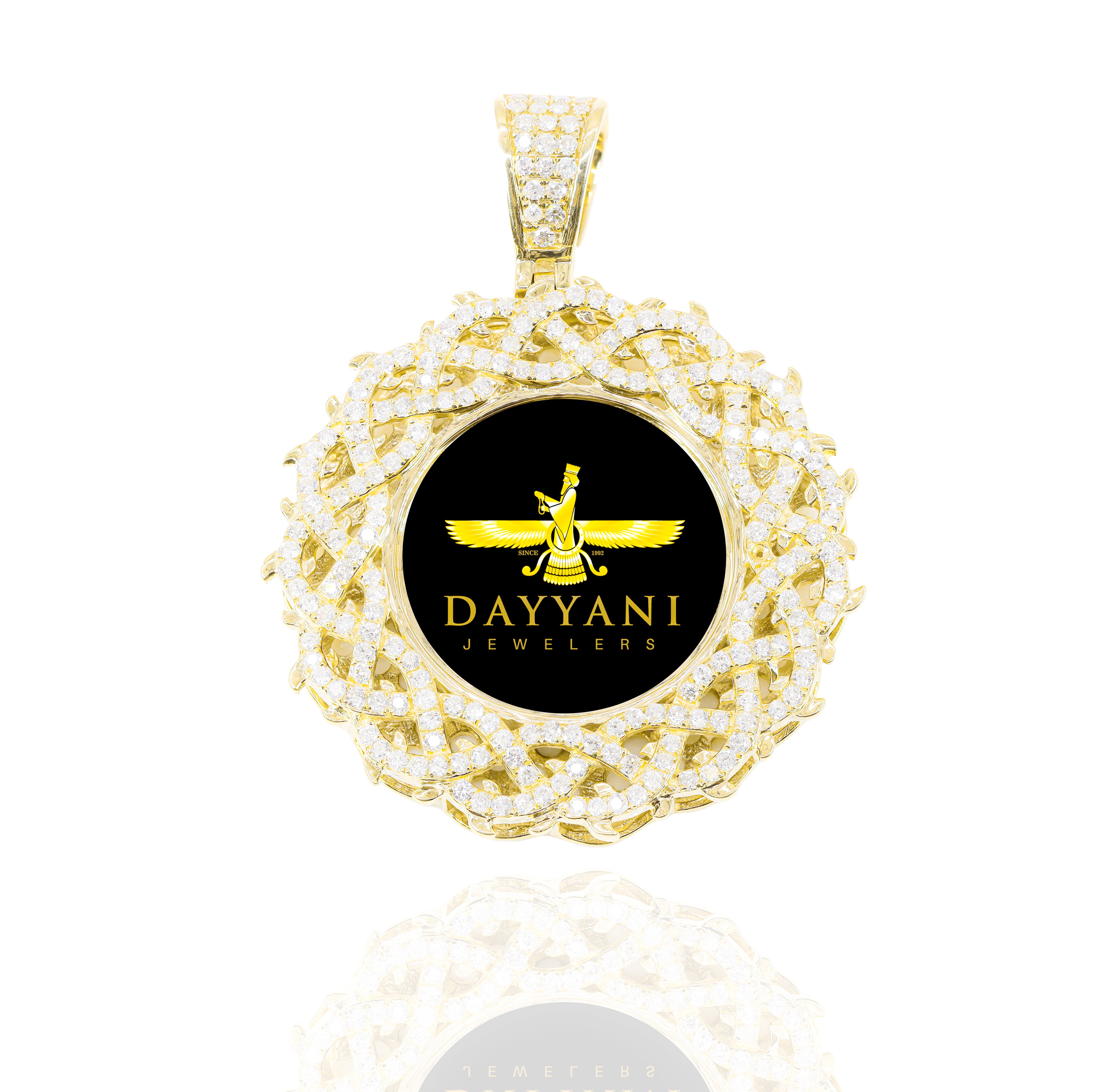 2.10 Inch Thorn Memory/Picture Diamond Pendant