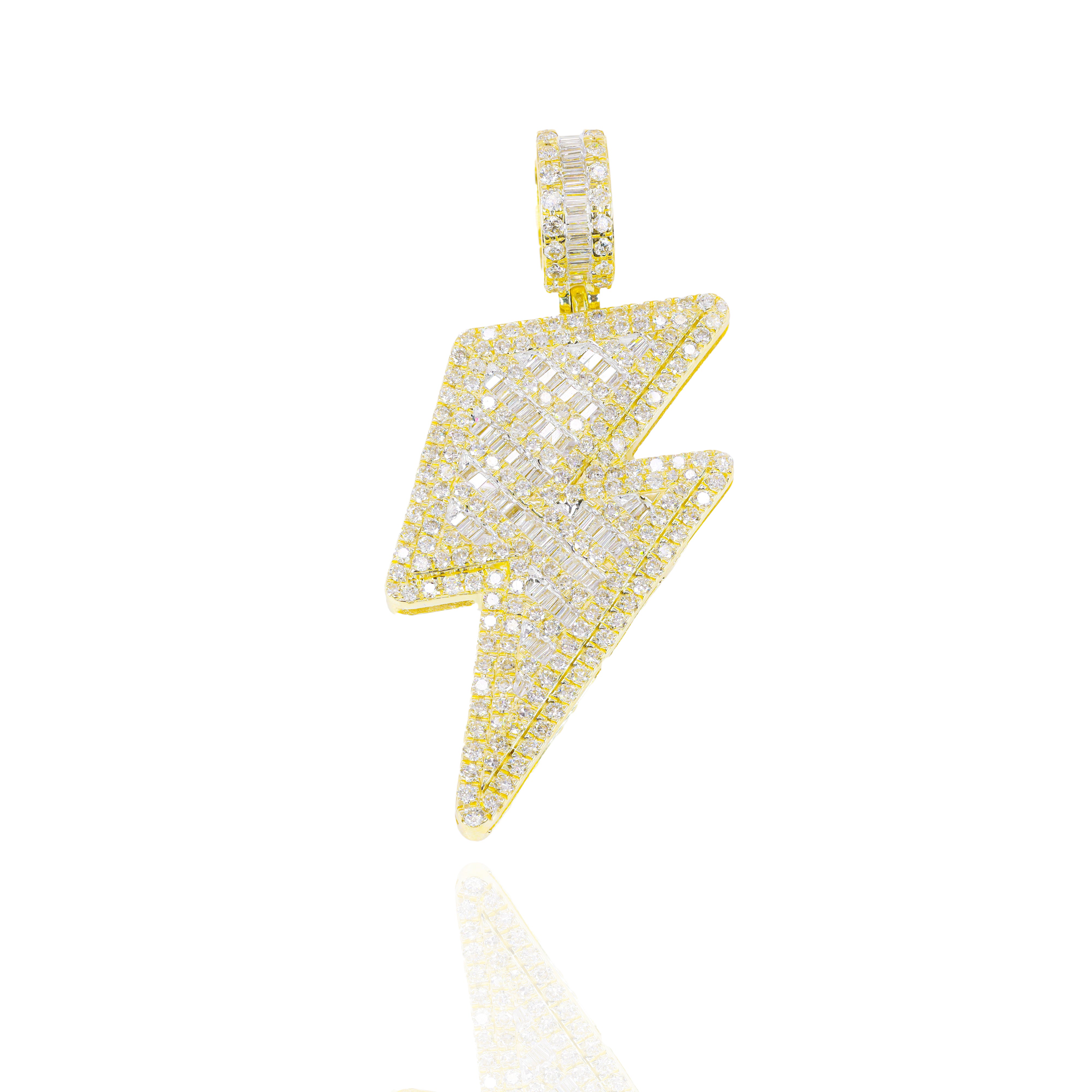 Lightning Bolt Diamond Pendant