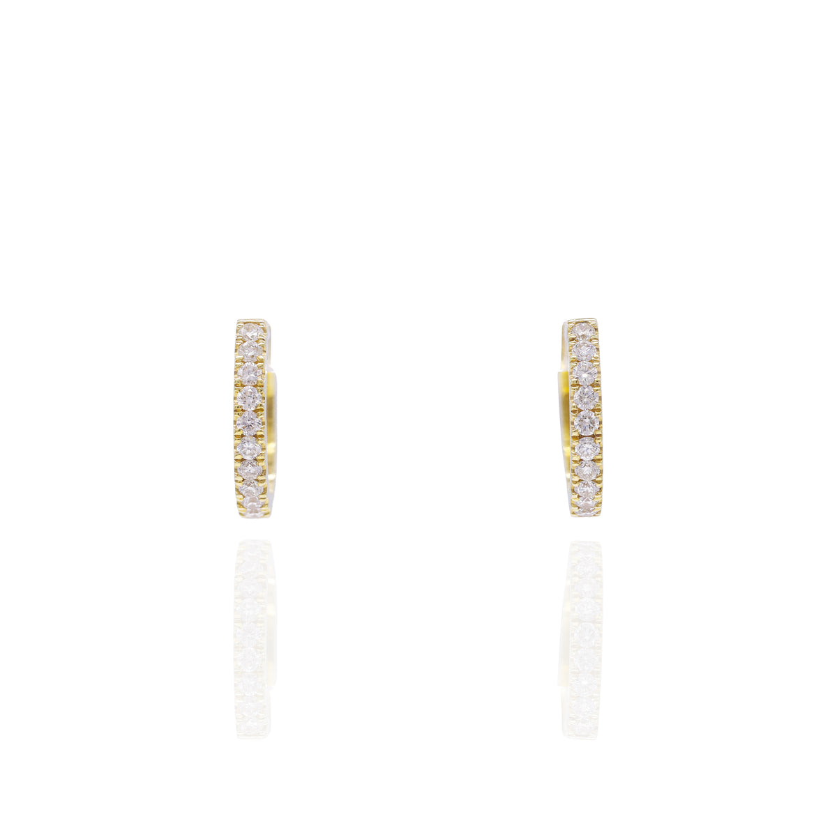Small Diamond Prong Set Hoops
