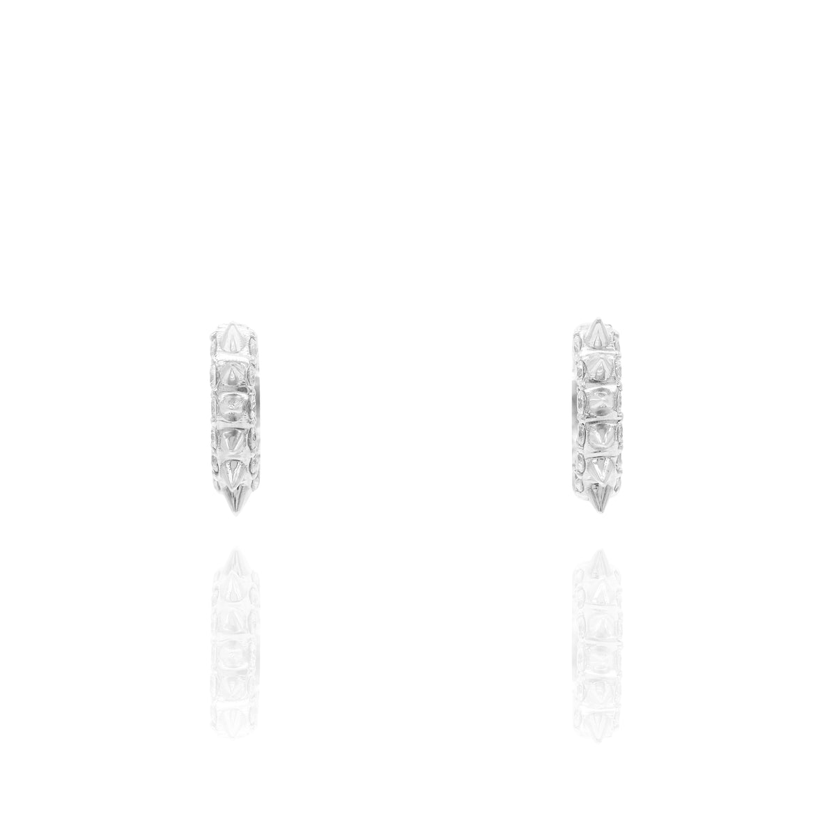 Jagged Diamond Hoop Earrings