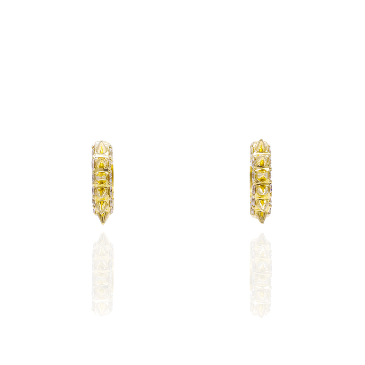Jagged Diamond Hoop Earrings