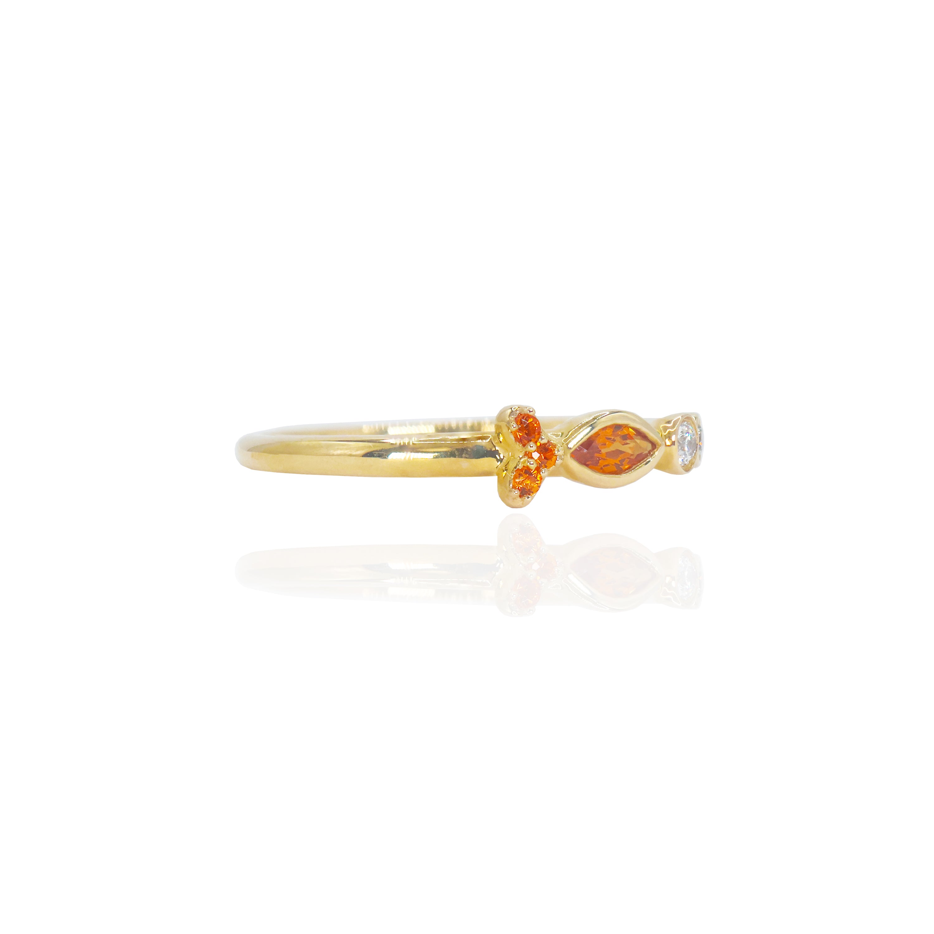 Gemstone Ichthys Fish Diamond Ring