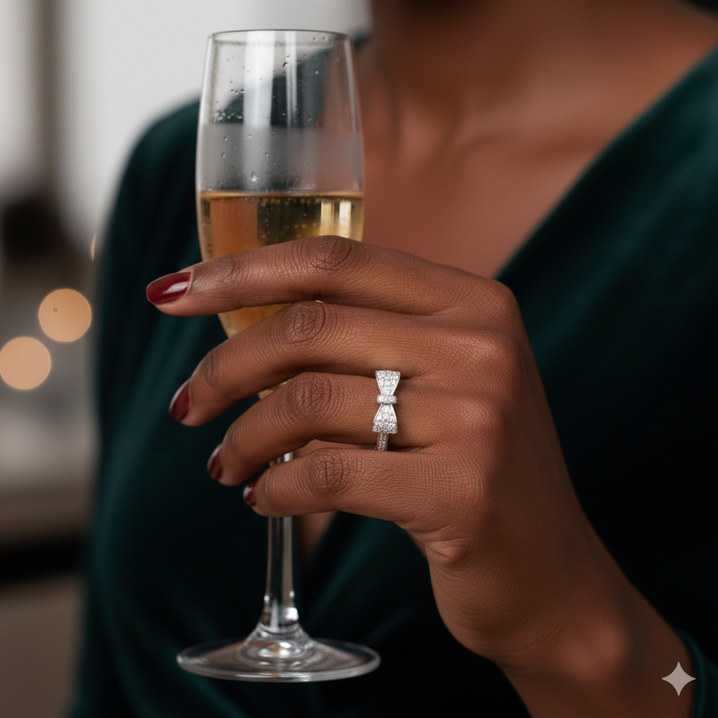 Bow Diamond Ring
