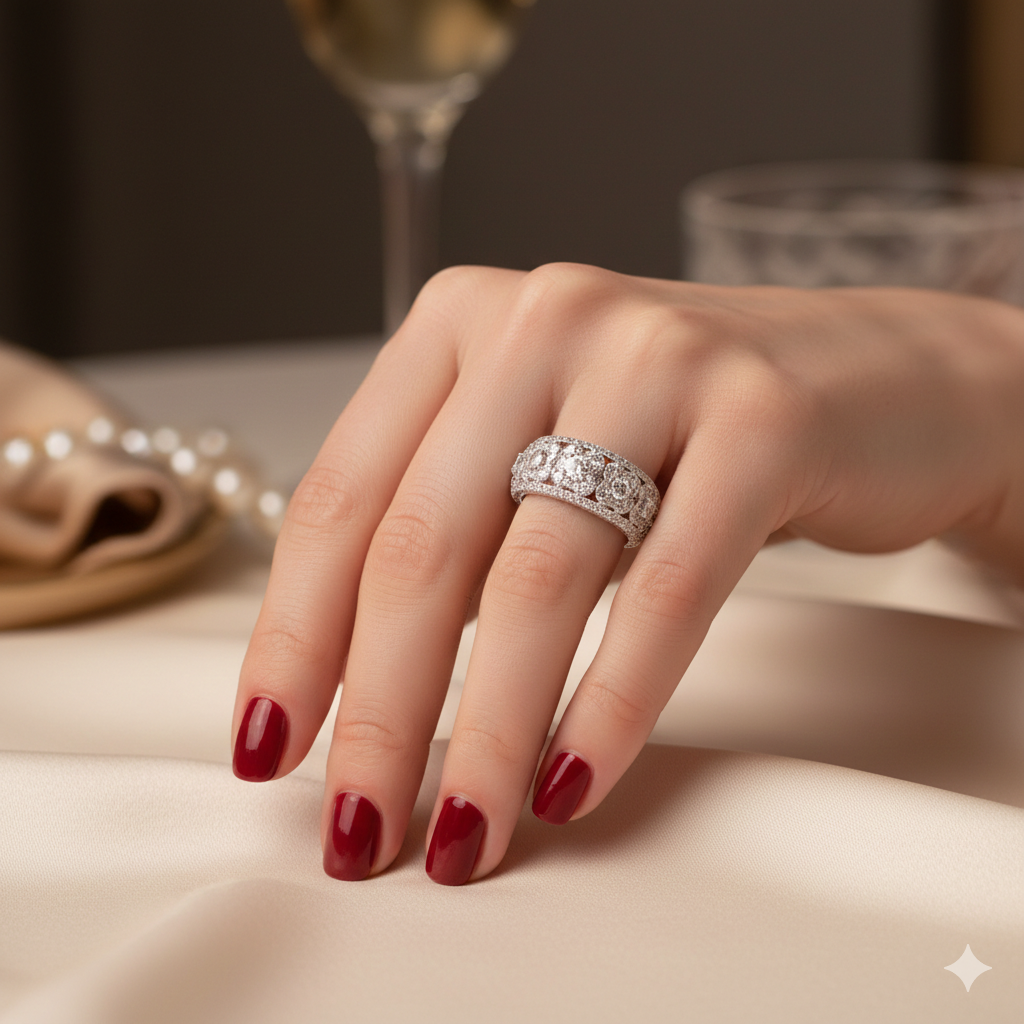 Gradual Round Clusters Diamond Ring