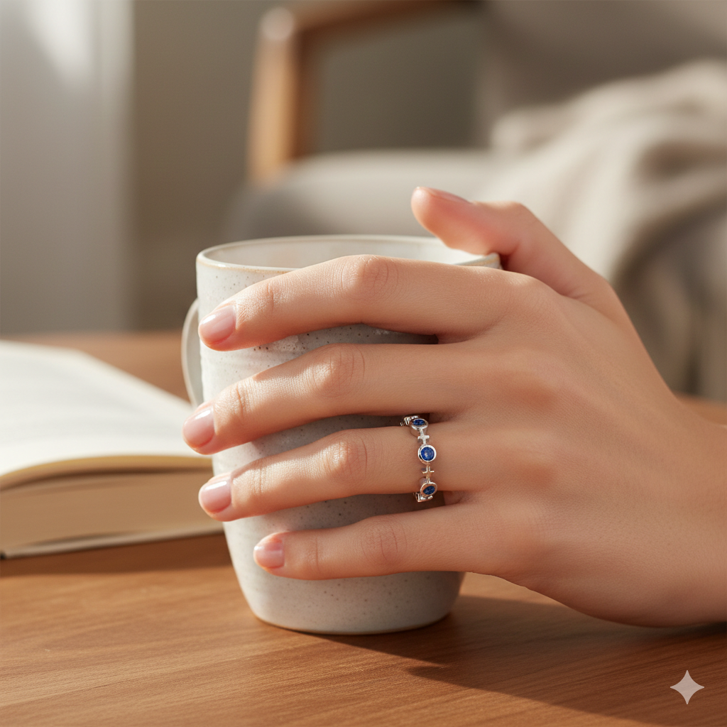 Blue Sapphire Band