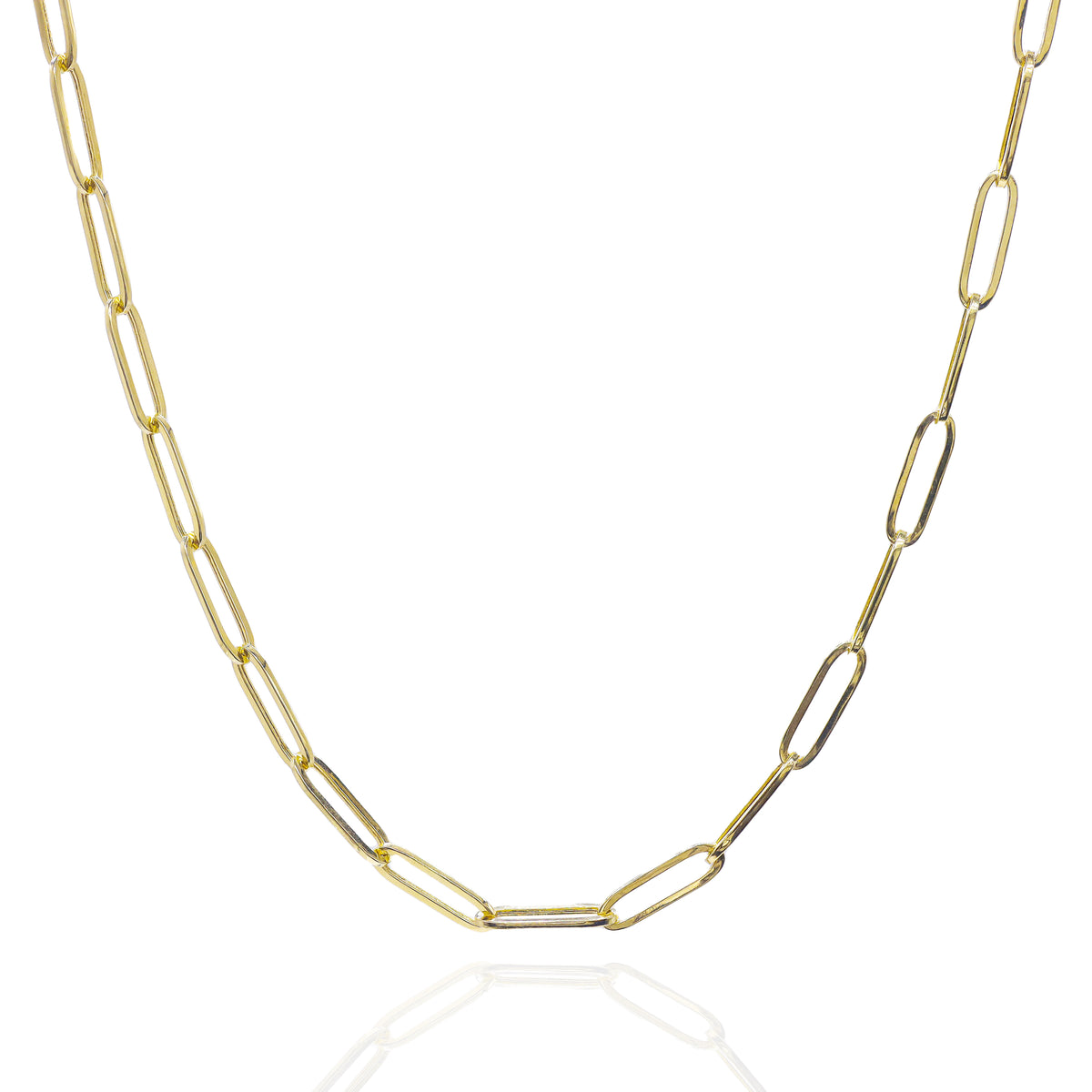 14KT Gold Paper Clip Gold Chain