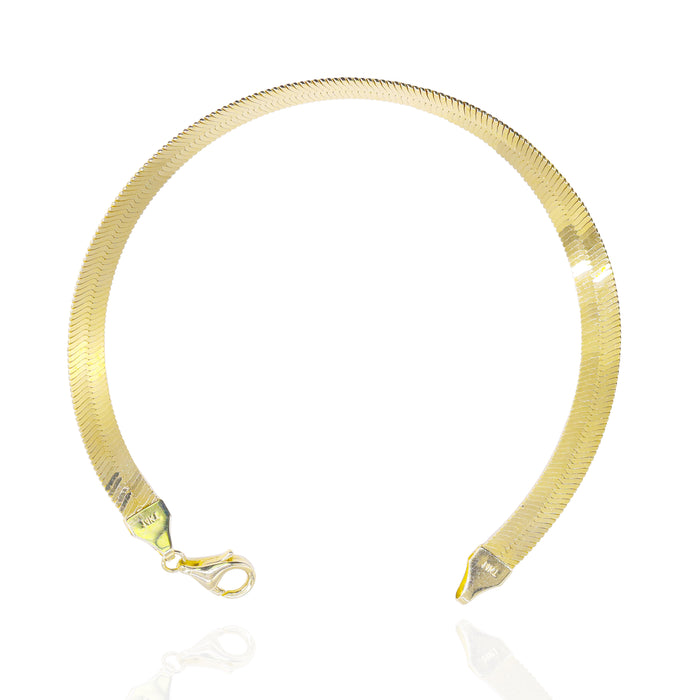 14KT Yellow Gold Herringbone Gold Bracelet image