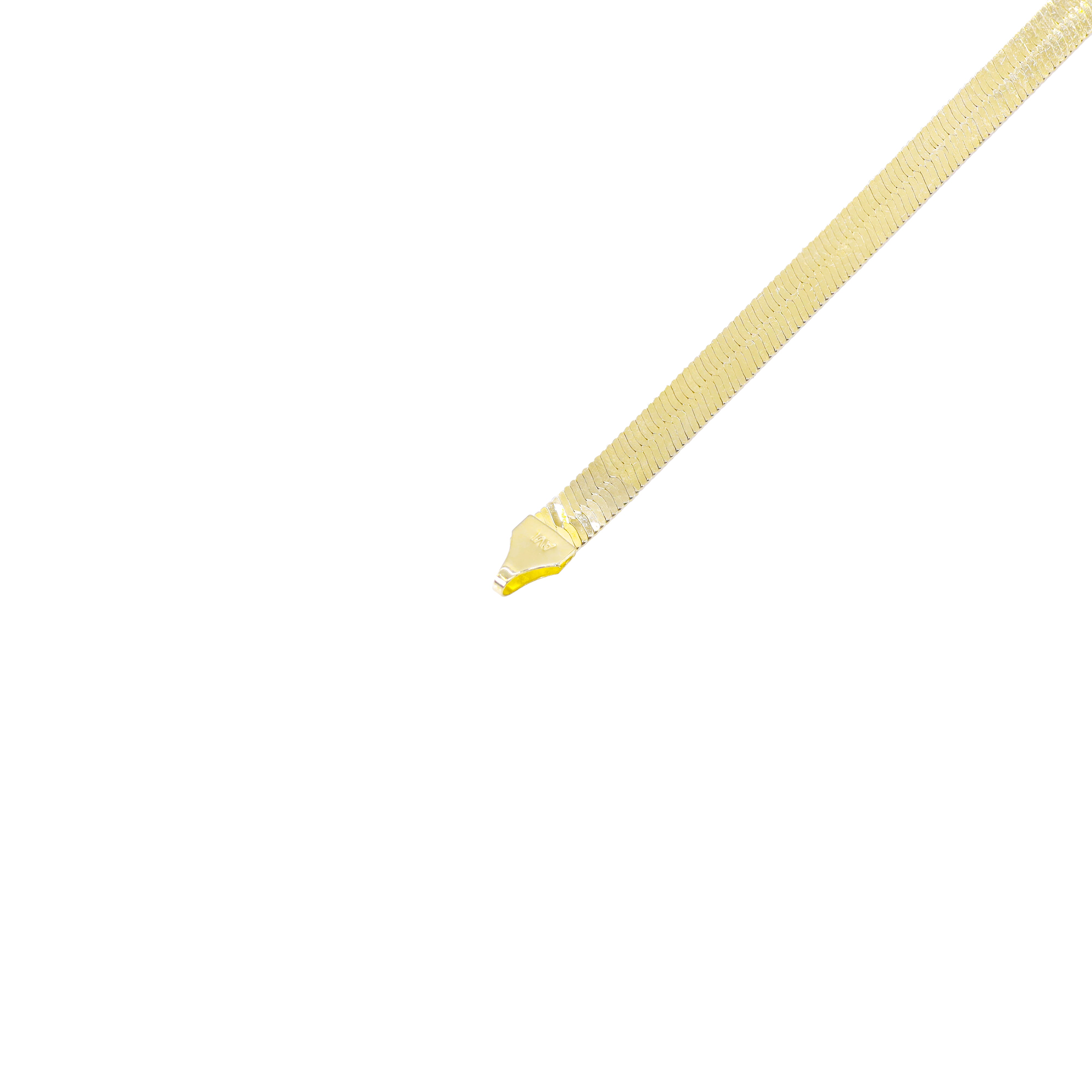 14KT Yellow Gold Herringbone Gold Bracelet