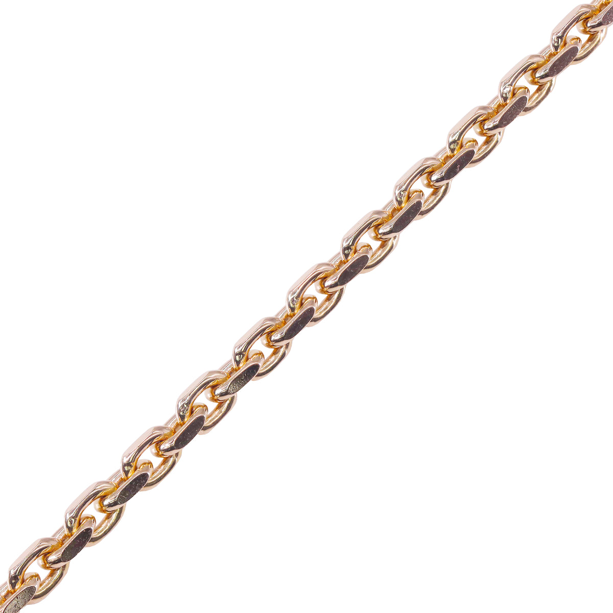 14KT Rose Gold Cable Link with Diamond Lock