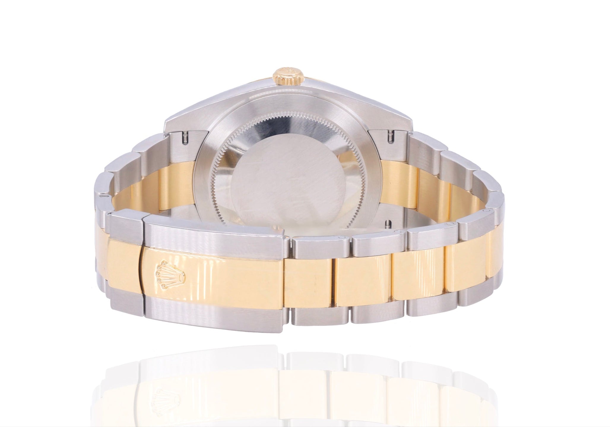 Rolex 126333 Datejust 41mm Two-Tone 18K Gold & Bright Black Diamond Dial Fluted Bezel