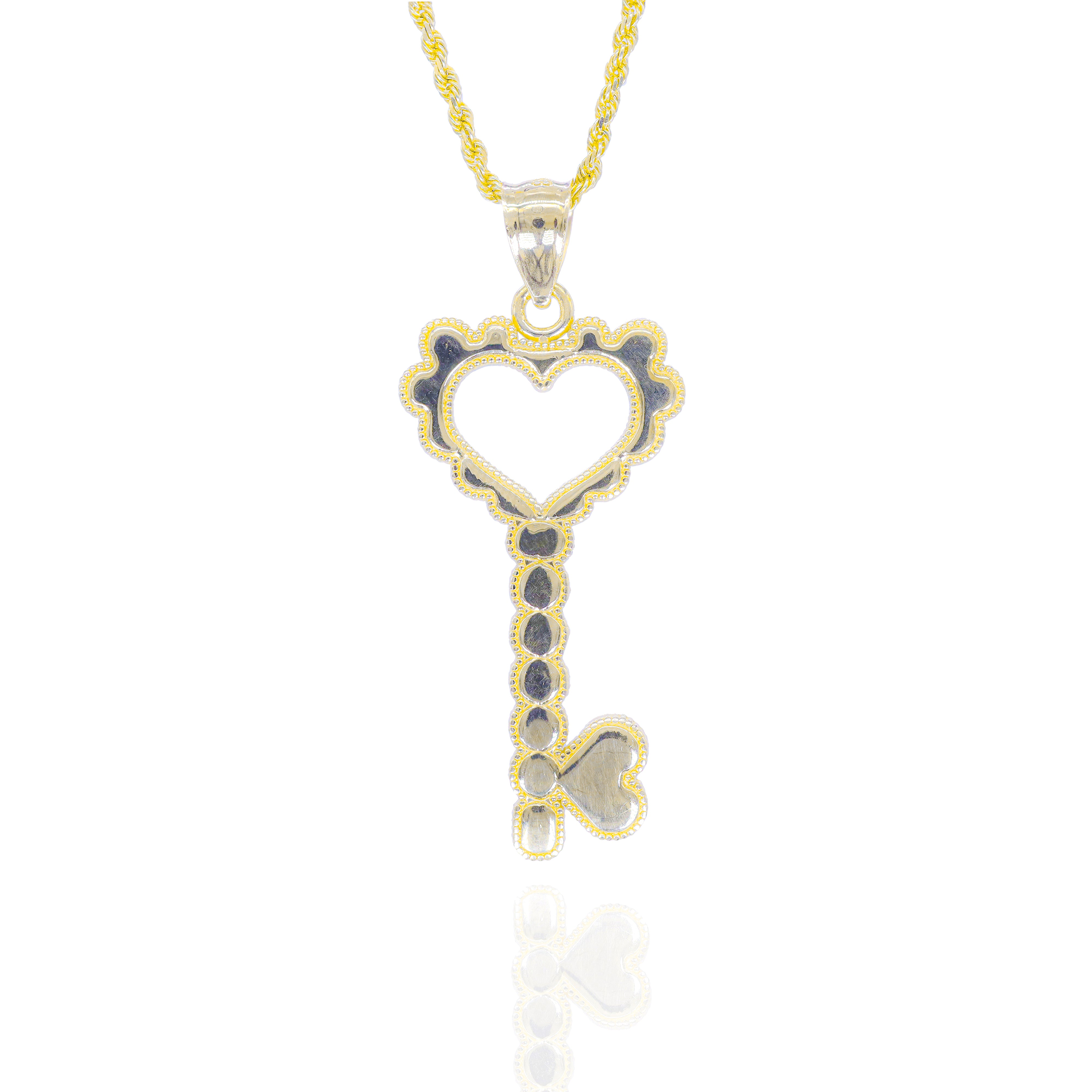 Solid Gold Key to my heart charm 