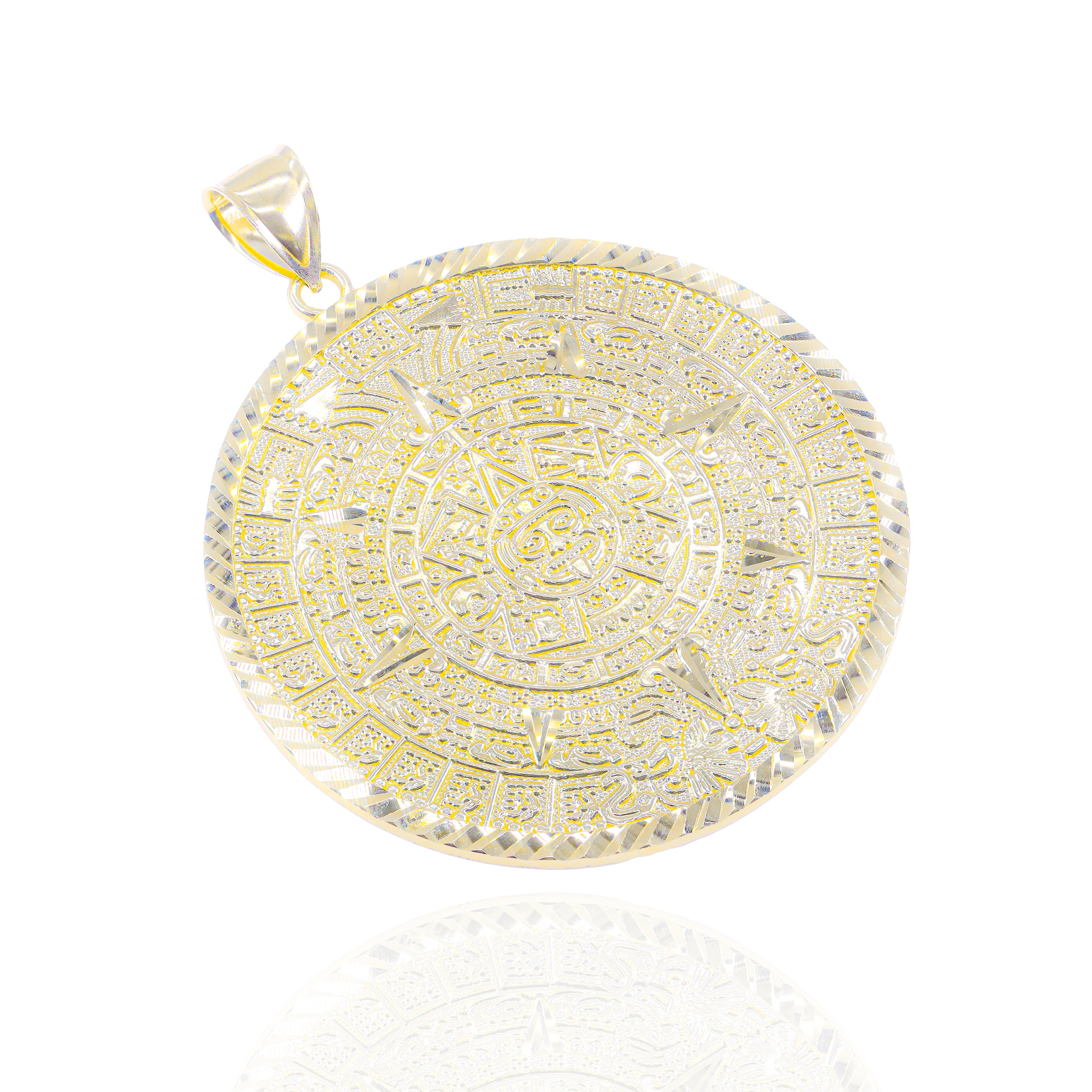 Mayan Calendar Solid Gold Medallion
