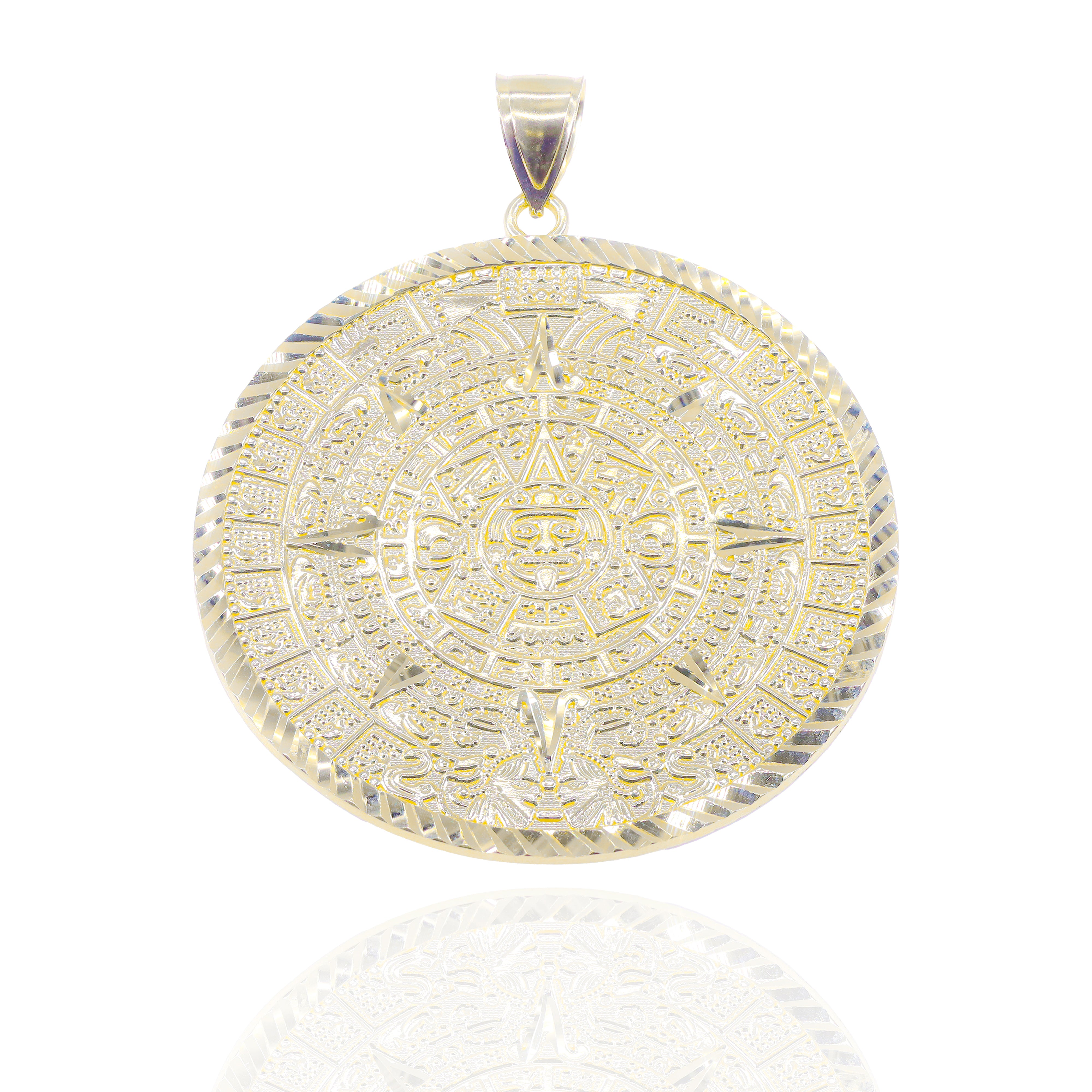 Mayan Calendar Solid Gold Medallion