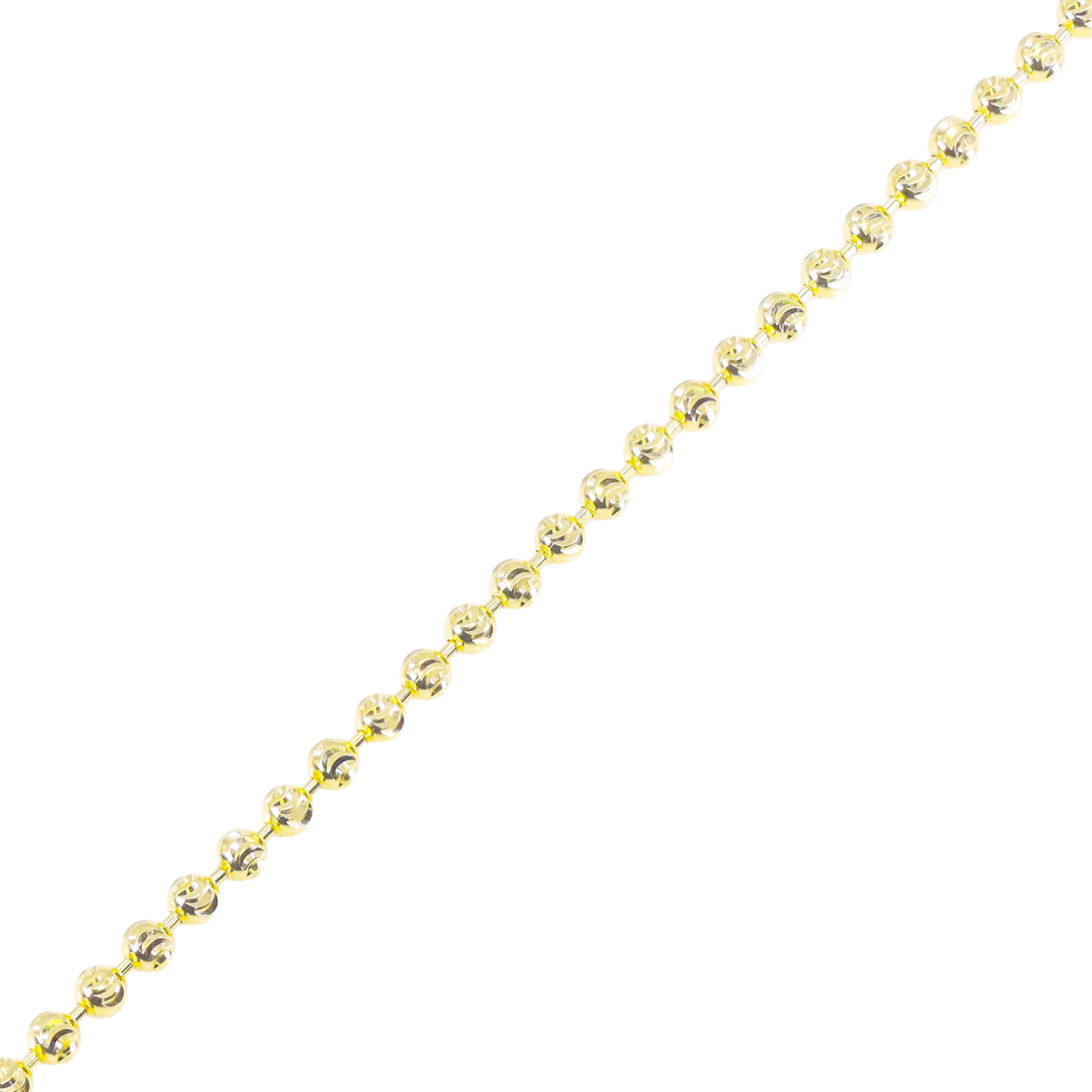 14KT Solid Moon Cut Gold Bracelet