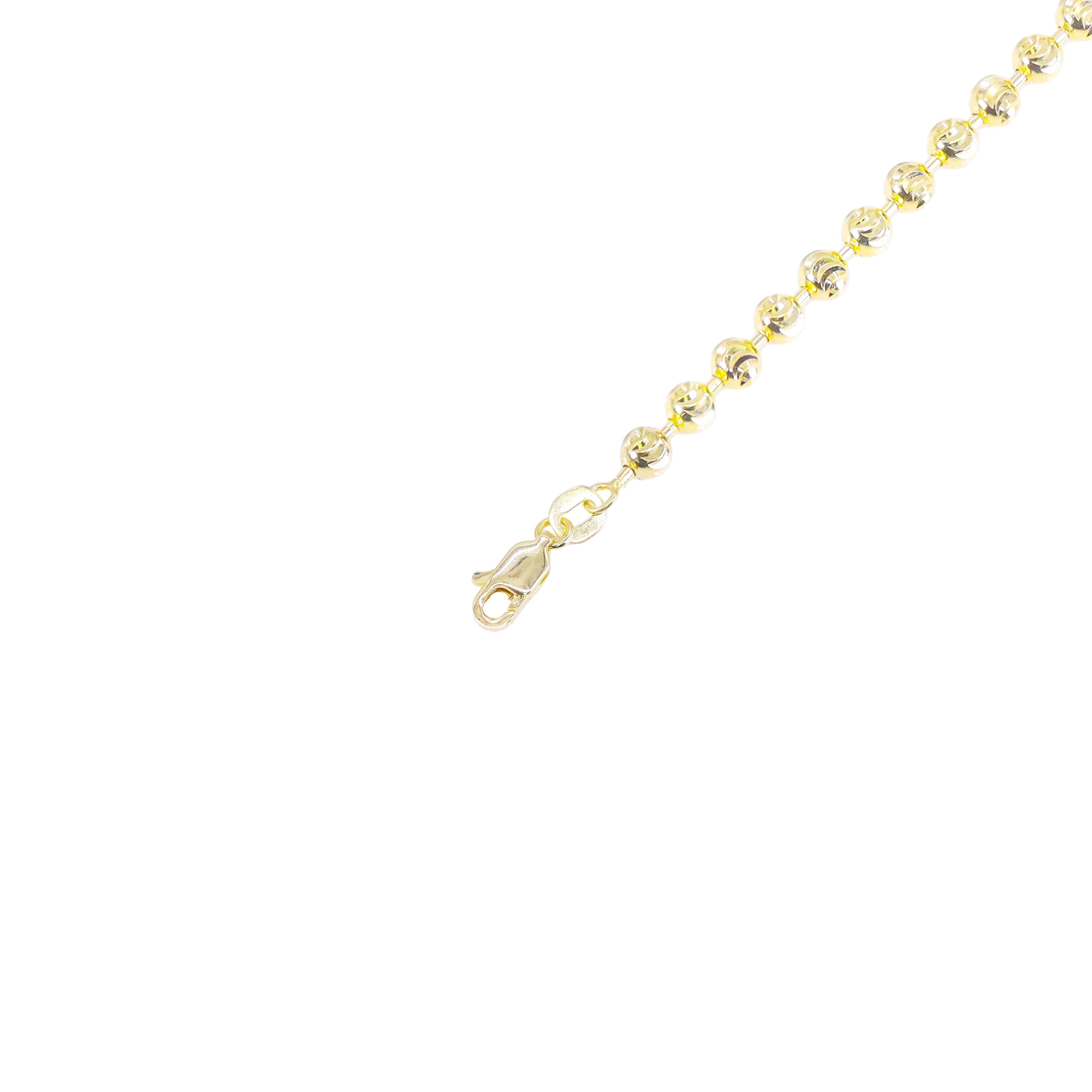 14KT Solid Moon Cut Gold Bracelet