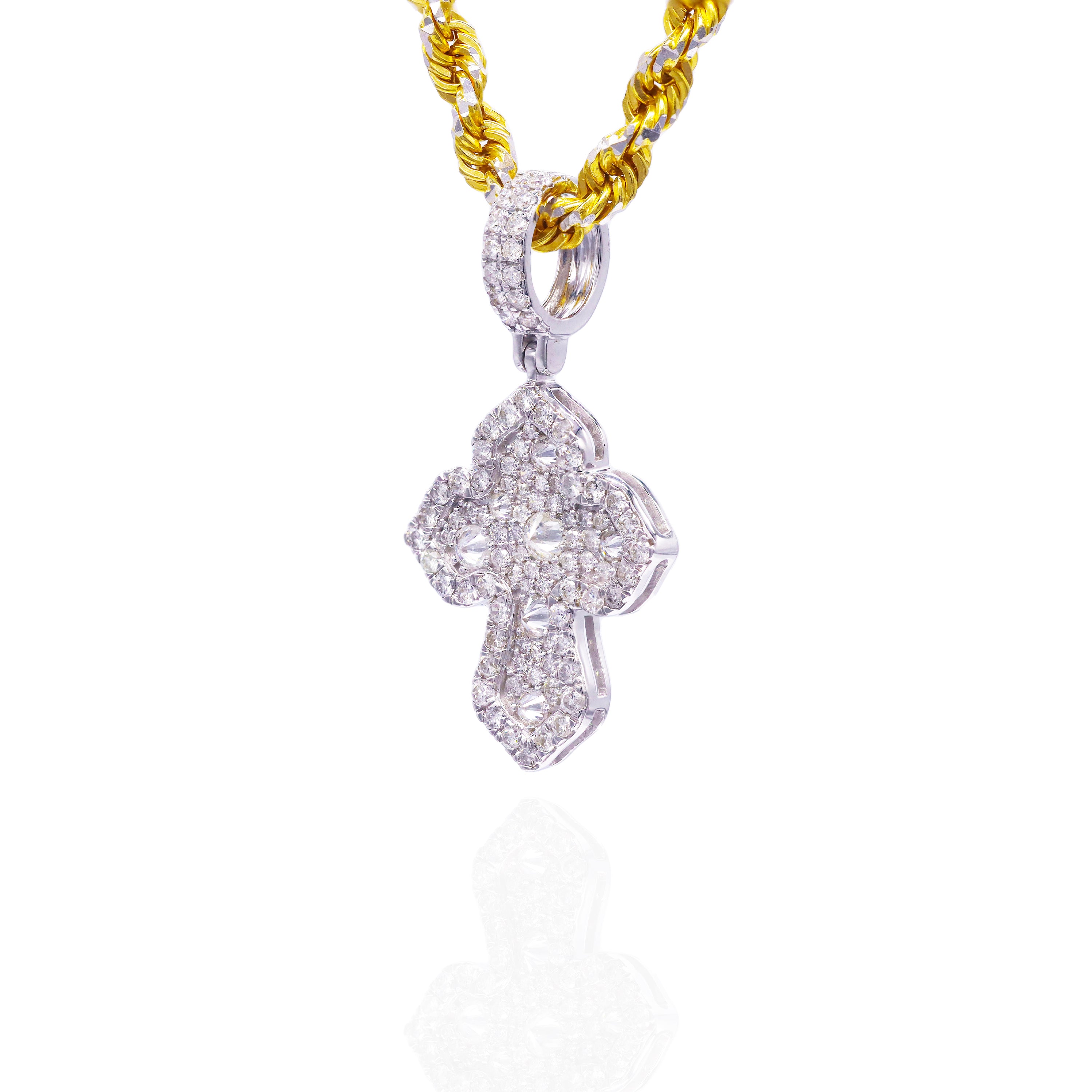 French Mosaic Diamond Cross